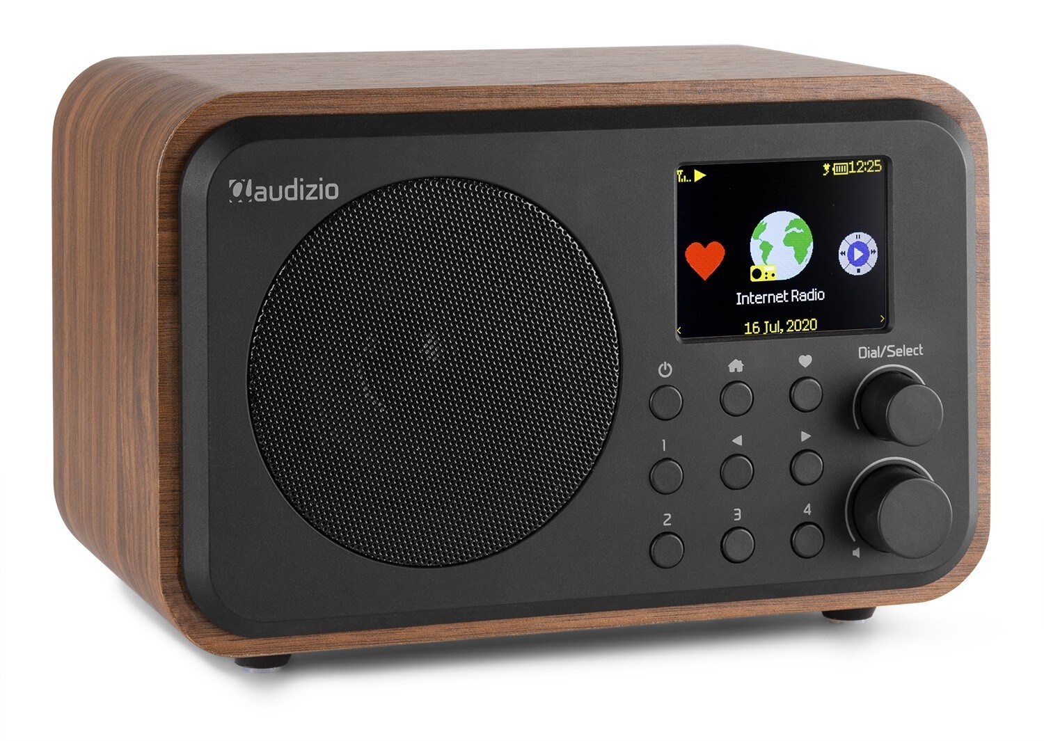 Audizio Venice WIFI Internet radio med batteri, trä