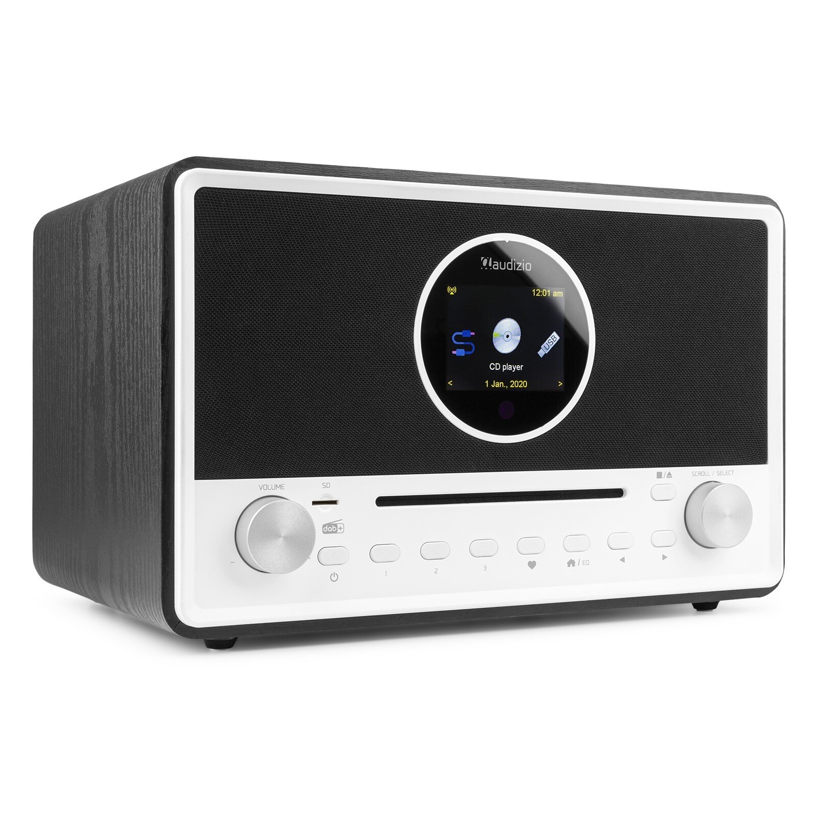 Audizio Lucca stereo DAB-radio med CD-spelare, internetradio, Bluetooth och MP3-spelare - Svart