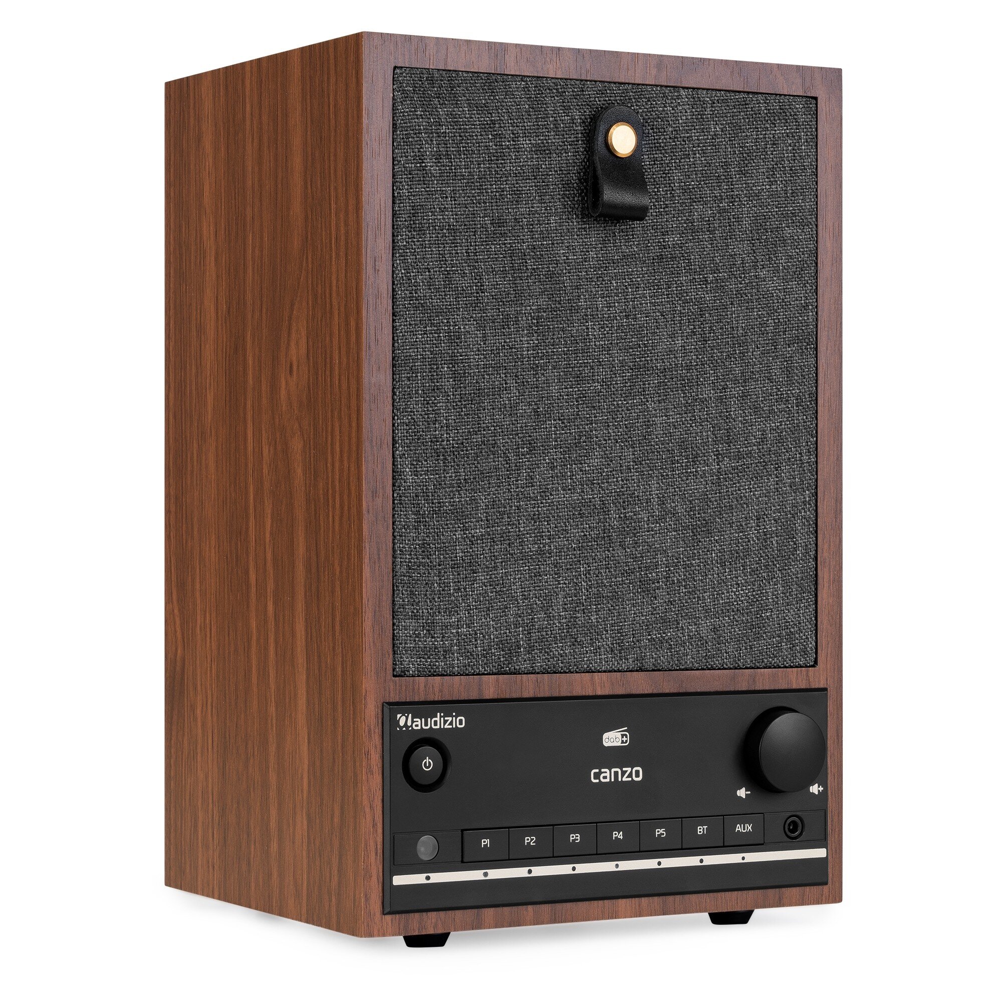 Audizio Canzo Internetradio - WiFi-radio bokhyllemodell - Med DAB+, FM och Bluetooth - Valnöt