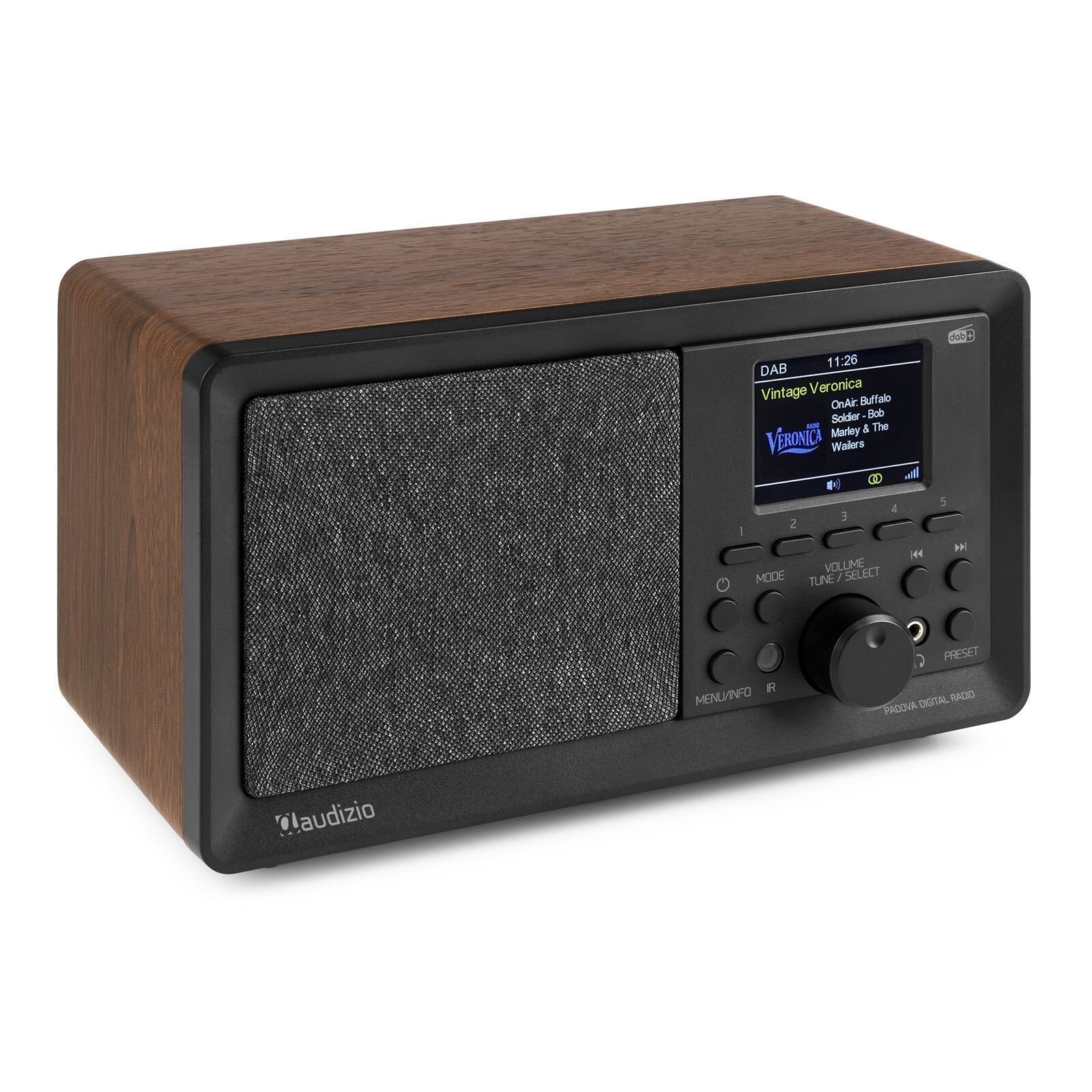 Audizio Padova retro DAB-radio med Bluetooth och USB mp3-spelare