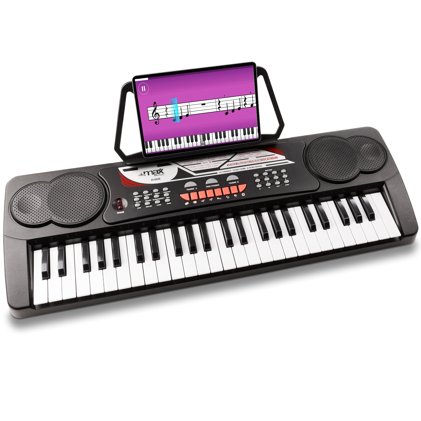MAX KB8 elektronisk keyboard piano 49-tagenter