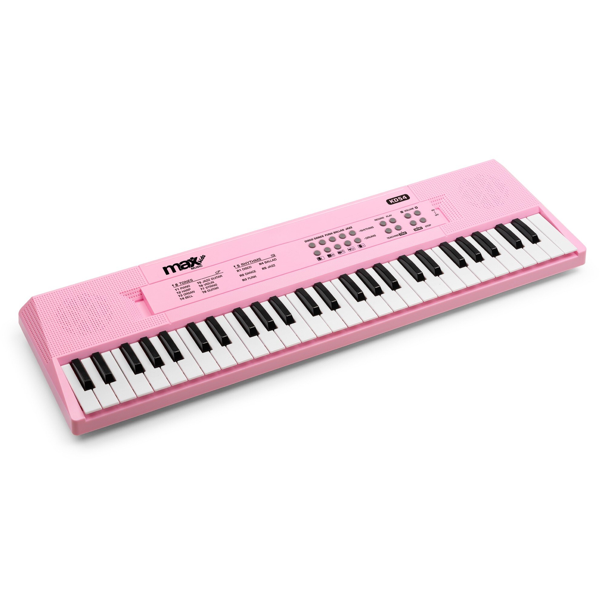 Max KD54 Electronic Keyboard 54-keys with Battery Pink