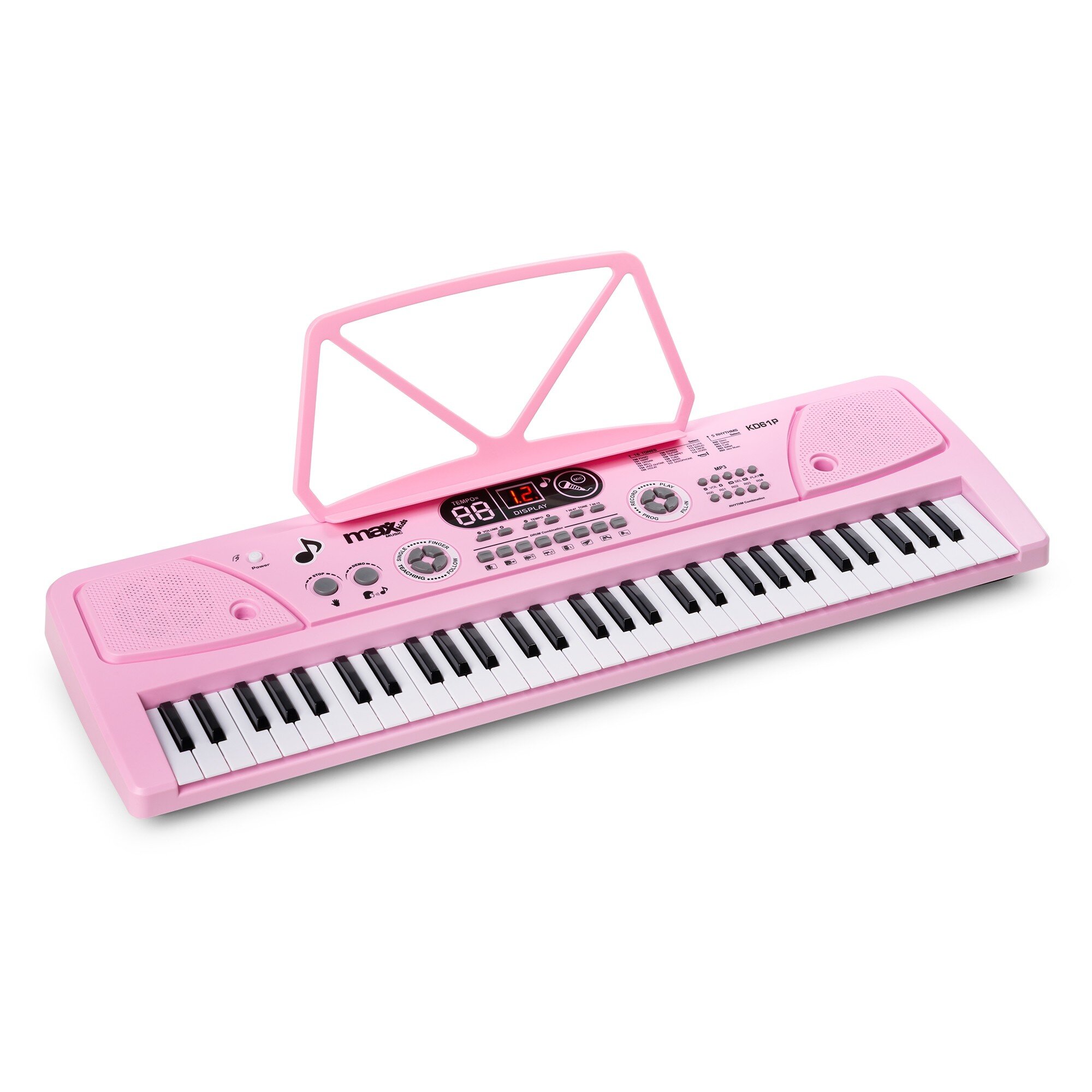 Max KD61P Elektroniskt Keyboard 61 Tangenter med Batteri – Rosa