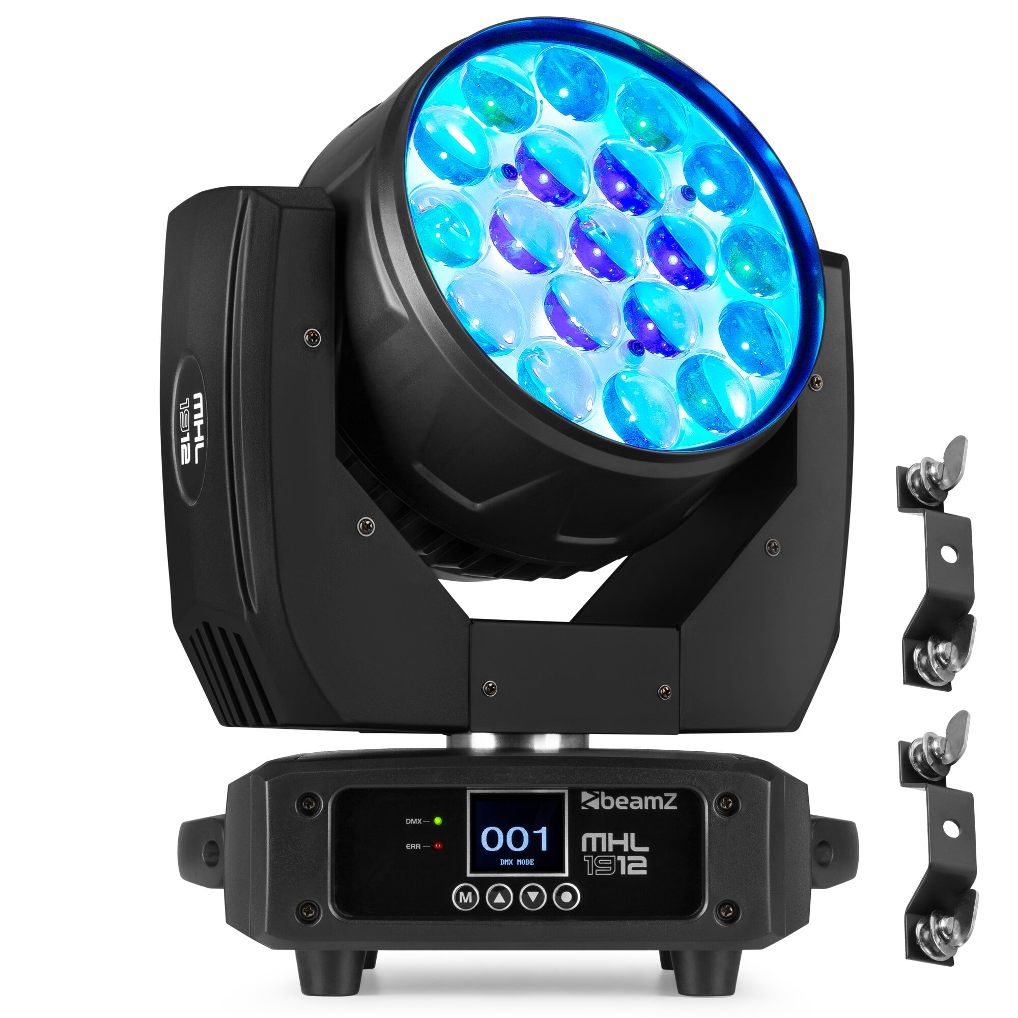 BeamZ MHL1912 Moving head wash med 19x 12W LED, zoom, 3 LED-zoner, etc.