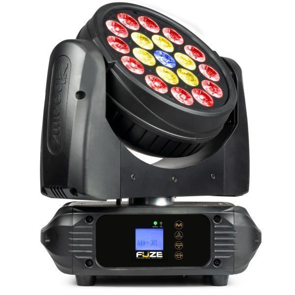 BeamZ PRO FUZE1910 wash moving head - 3 LED-ringar - 19x 10W LEDs