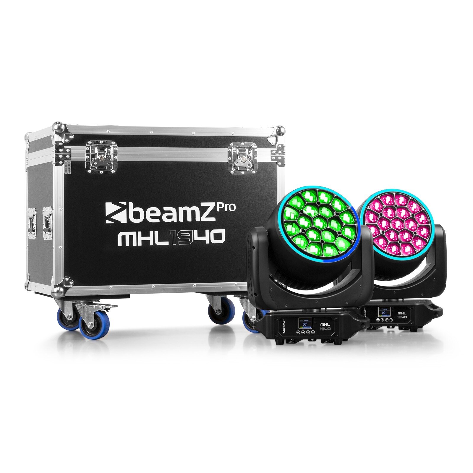 BeamZ Professional - MHL1940 LED Moving Head - Zoom 19 x 40 Watt - 2 stycken i Flightcase