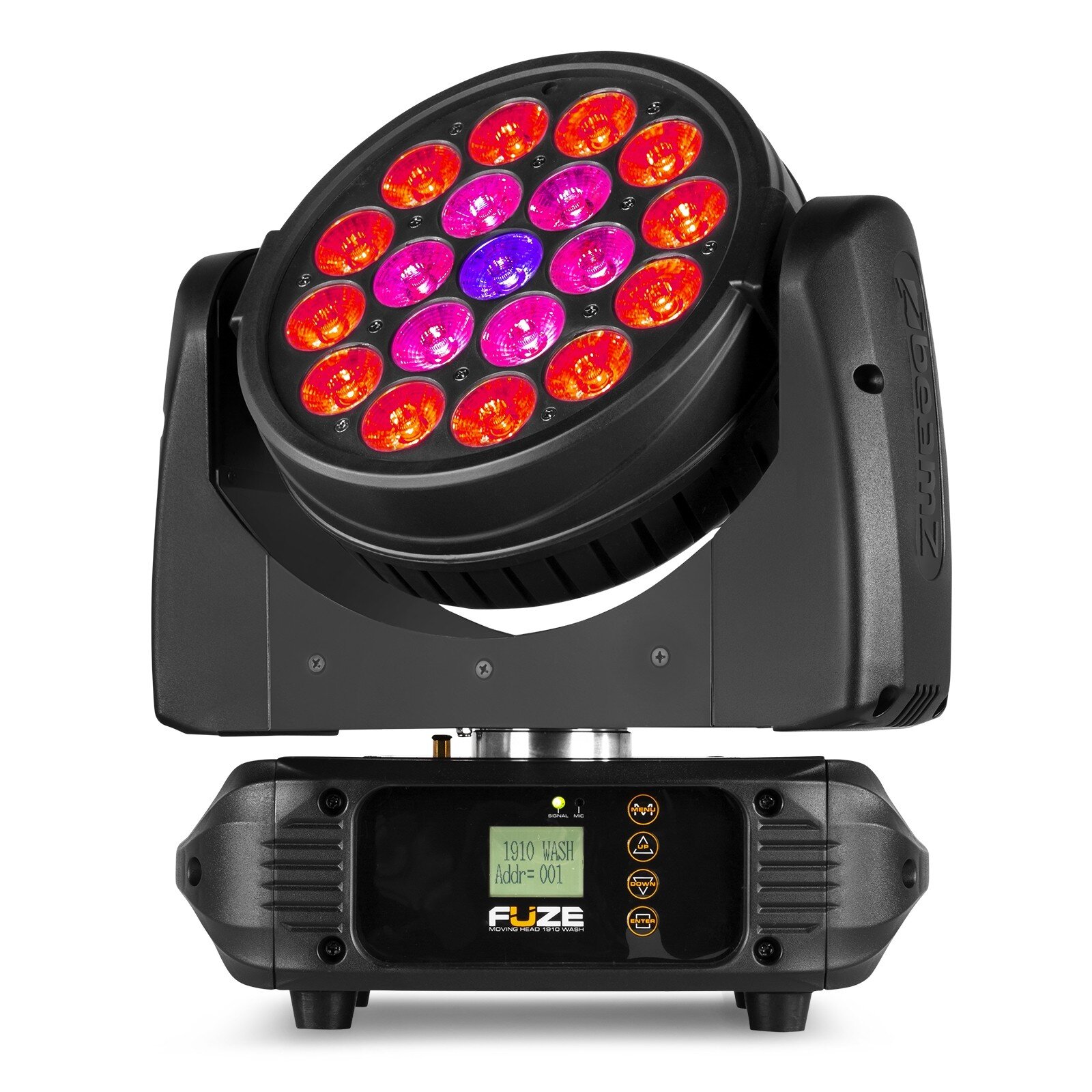 BeamZ PRO FUZE1910 wash moving head - 3 LED-ringar - 19x 10W LEDs