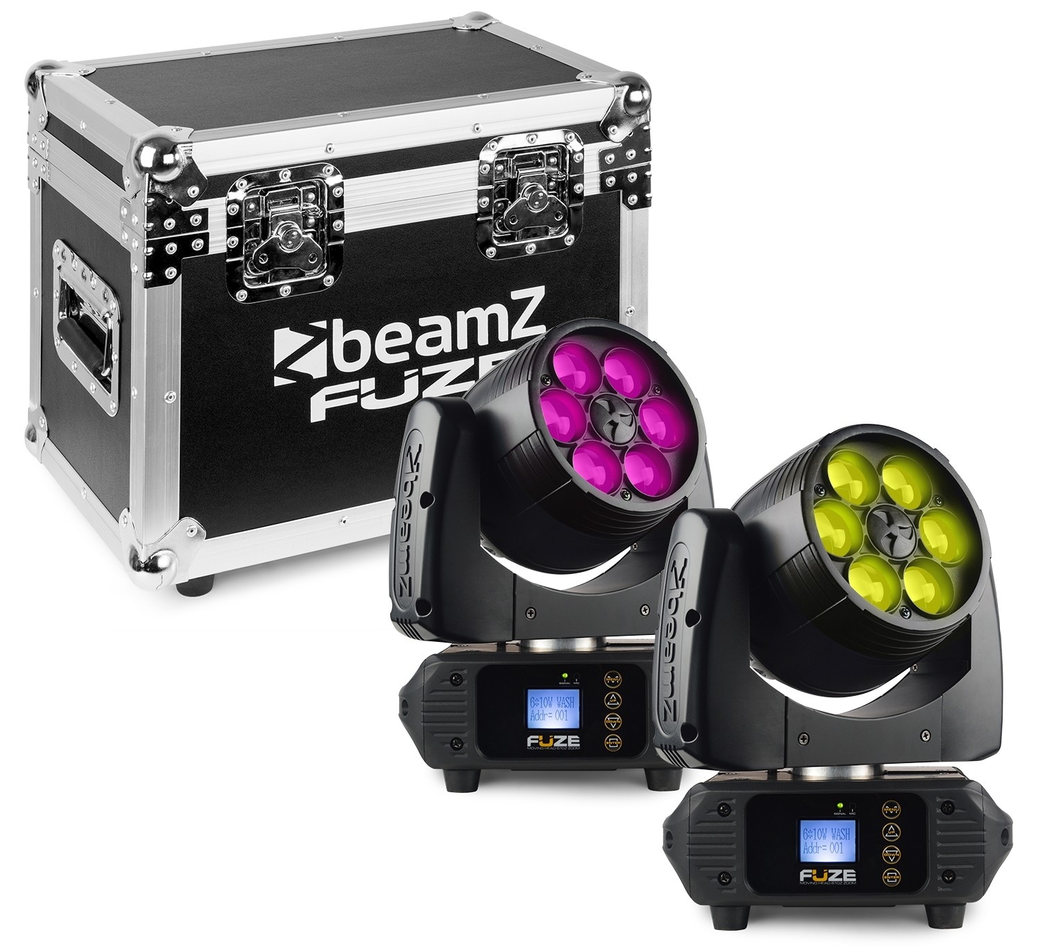 BeamZ Fuze610Z Wash LED 6x10W RGBW 2pc FC