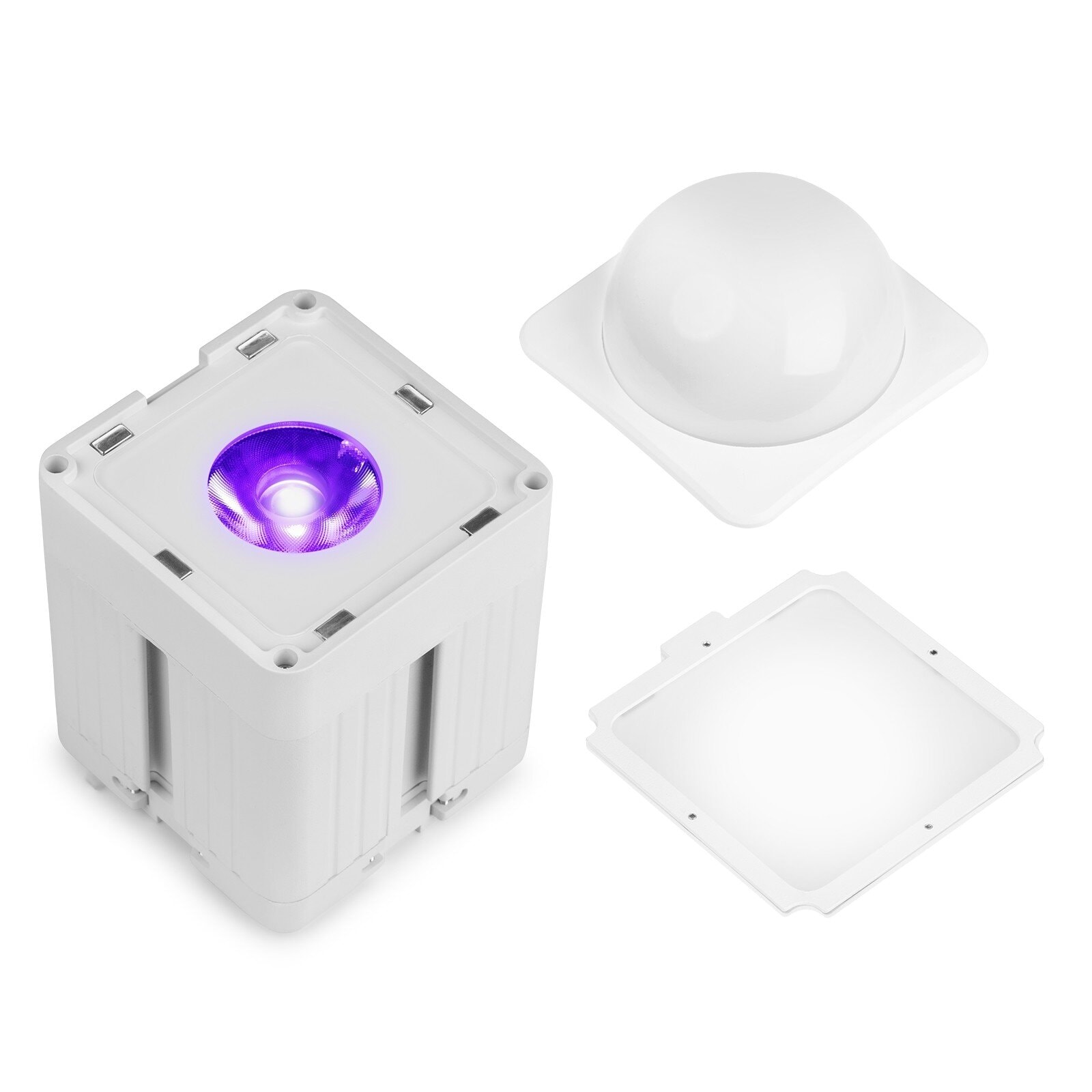 Beamz Professional KUBE20WH - IP65 - RGBWA-UV - Batteridriven uplight för inomhus och utomhus - Vit