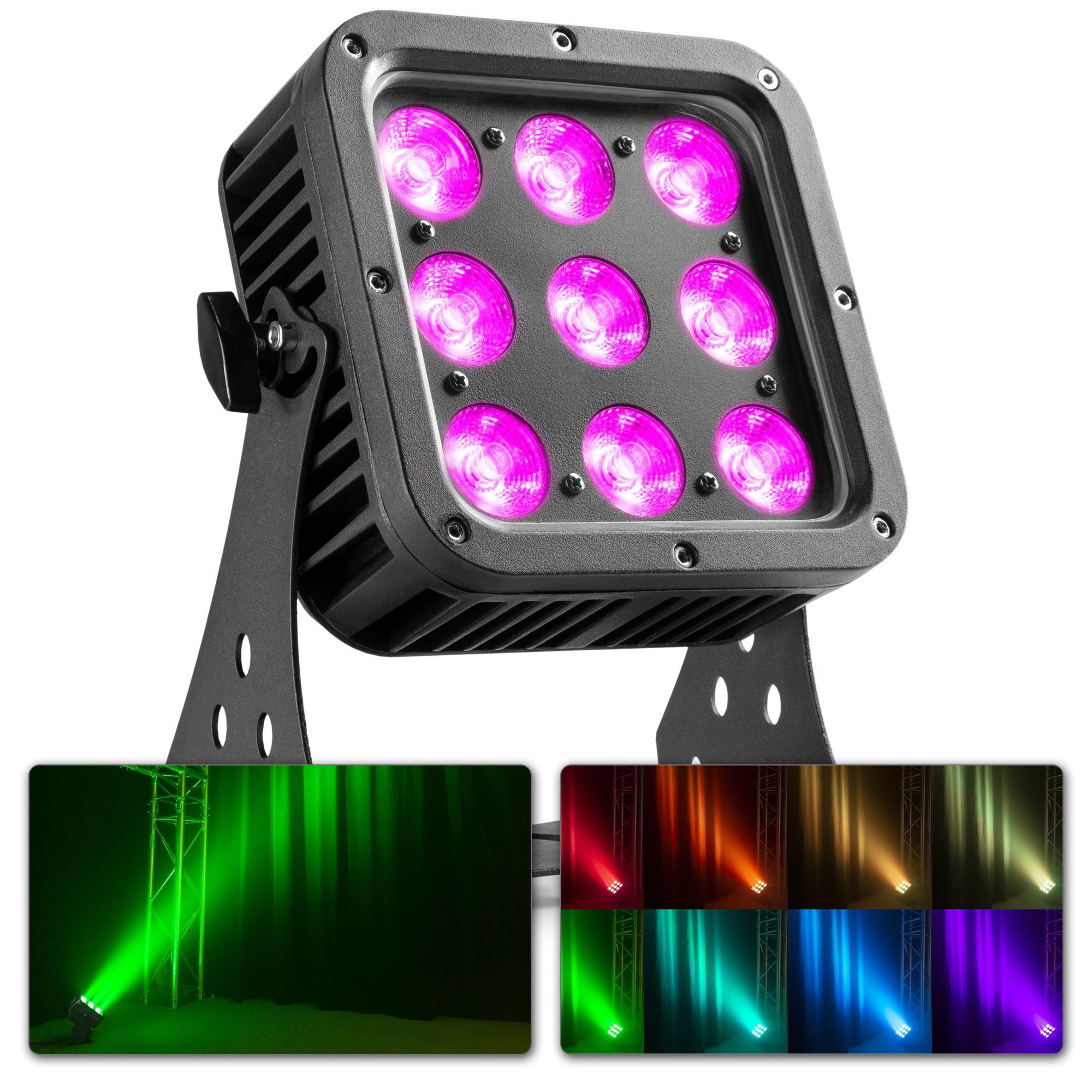 Starcolor 72 LED Flood Light WallWash 9X 8W IP65 RGBW