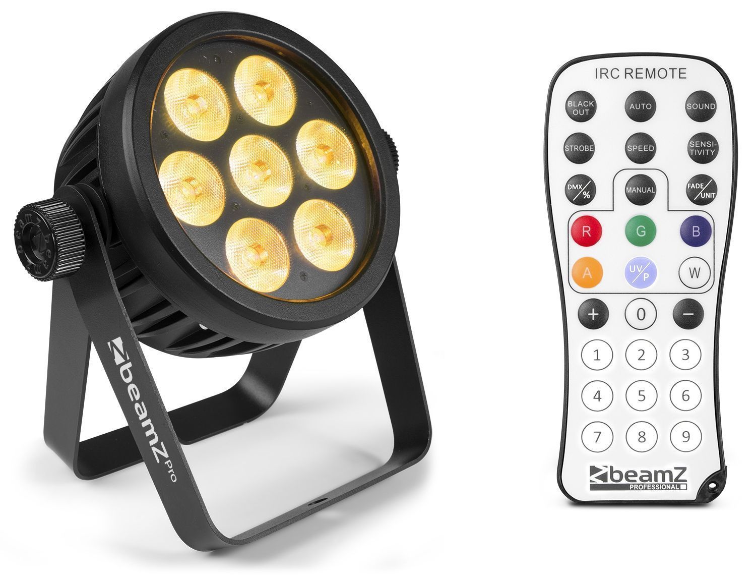 BeamZ BAC503 aluminium LED ProPar med 7x 10W lysdioder