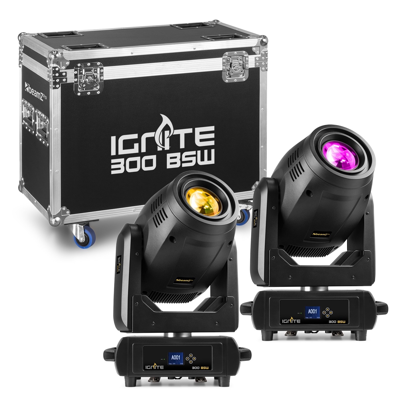 IGNITE300LED MOVING HEAD BSW 2st i flightcase