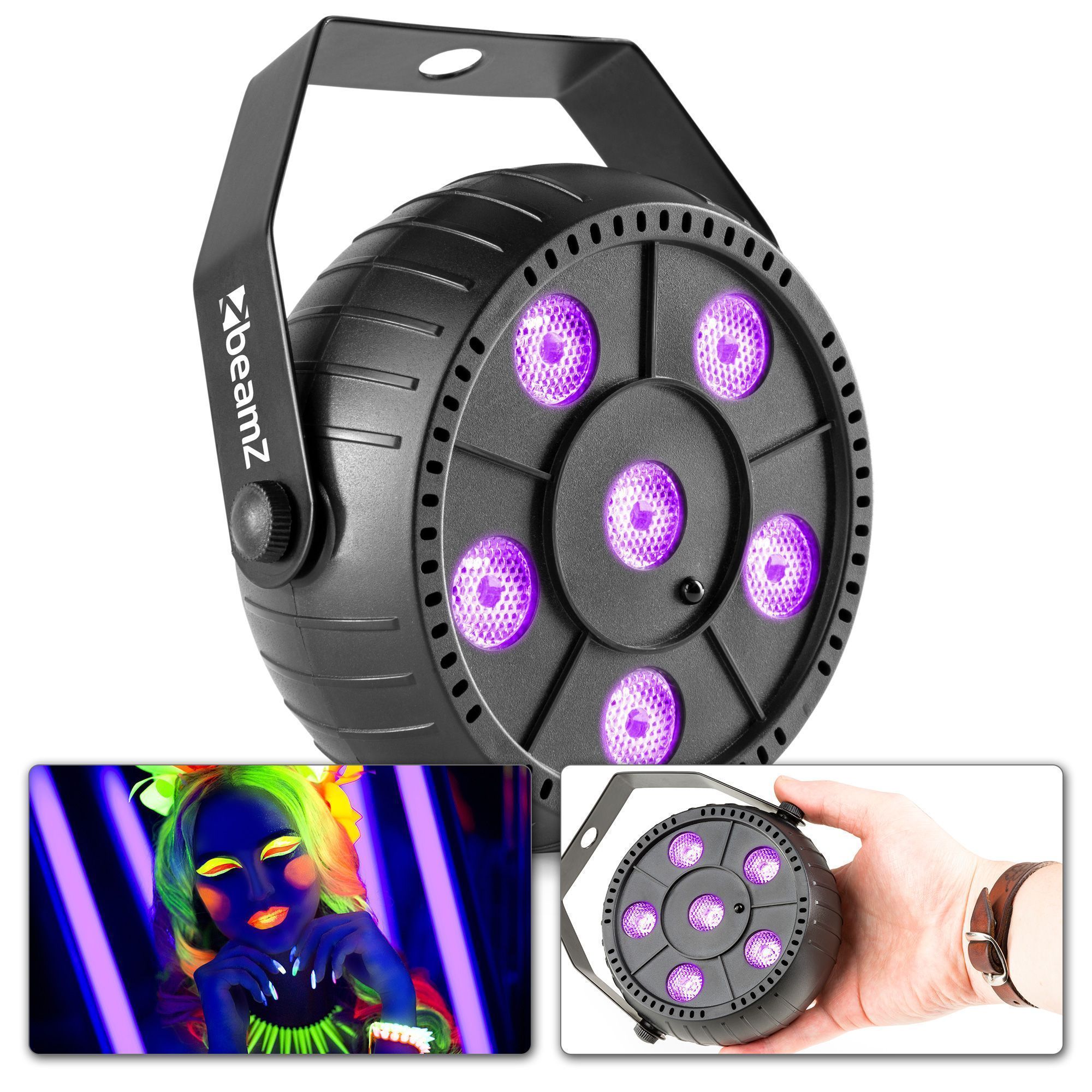 BeamZ PLP14 LED blacklight med inbyggt batteri - 6x 1W LED