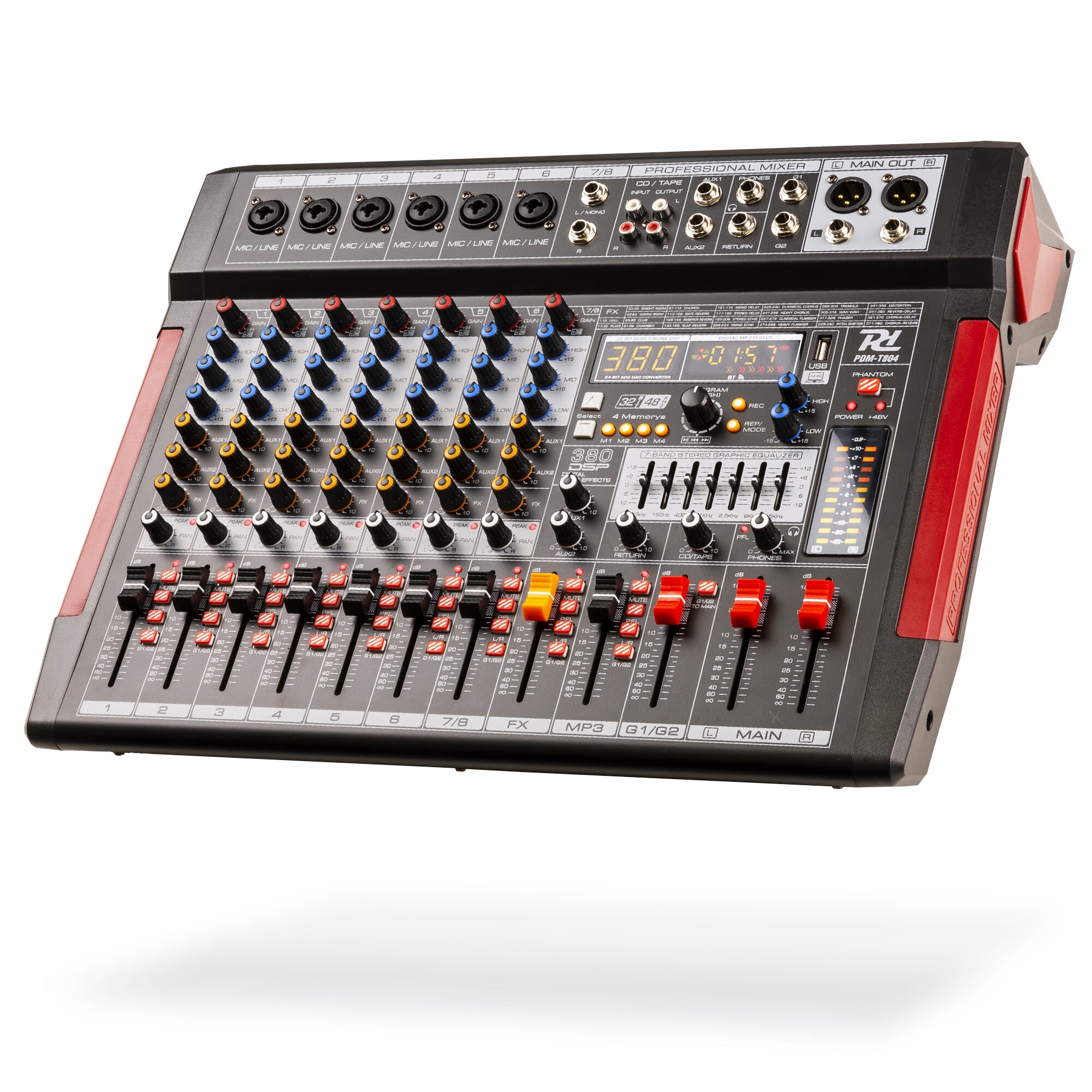 PDM-T804 StageMixer 8-Ch DSP/MP3