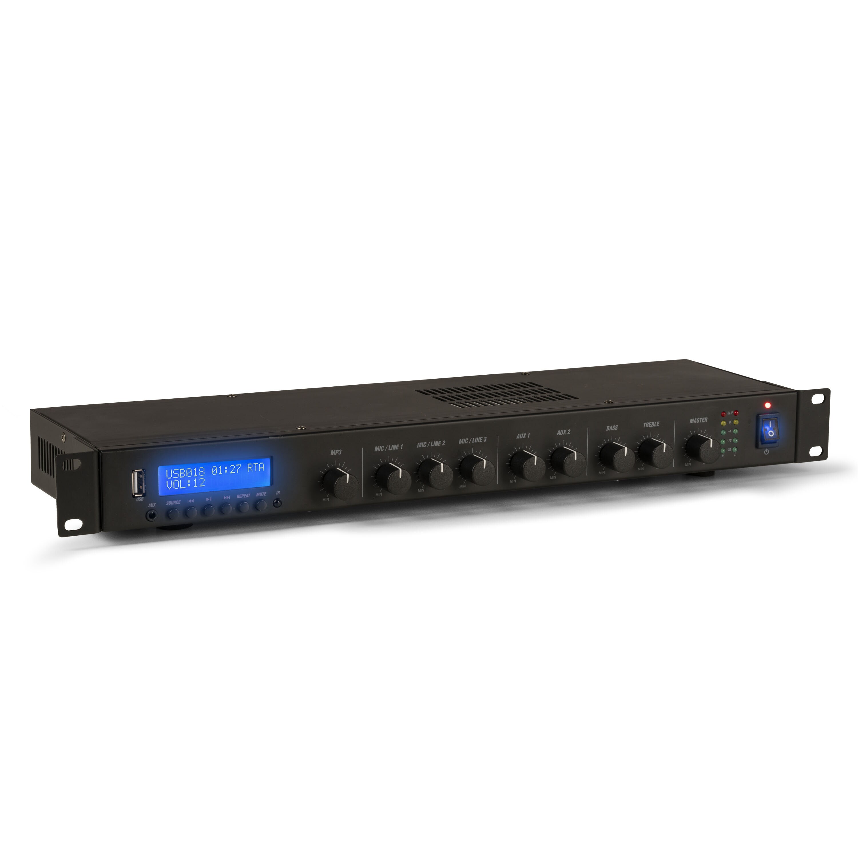 Power Dynamics PDC90 Mediaspelare med Förstärkare – DAB+/USB/BT/MP3