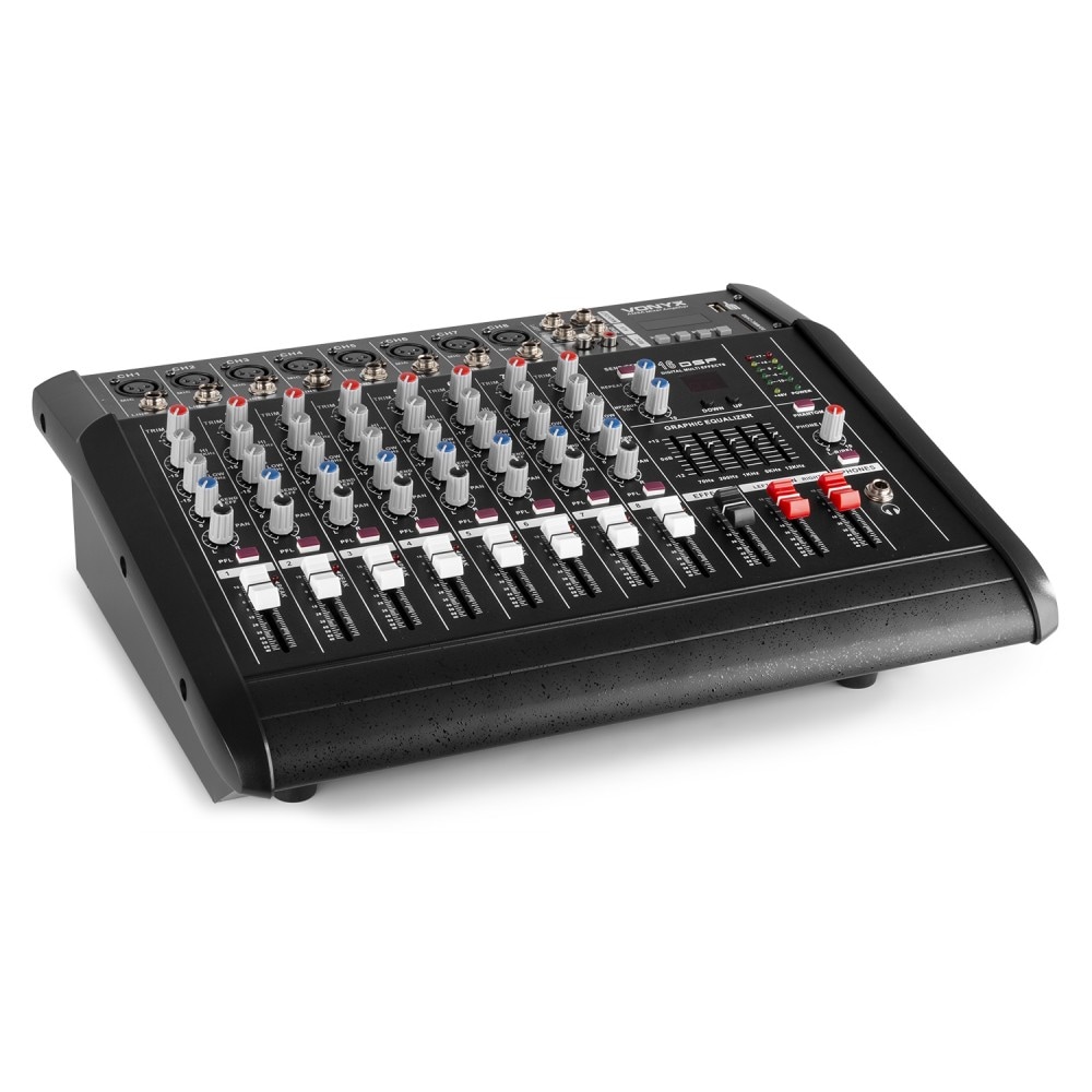 Vonyx AM8A 8 kanals med förstärkare Mixer BT