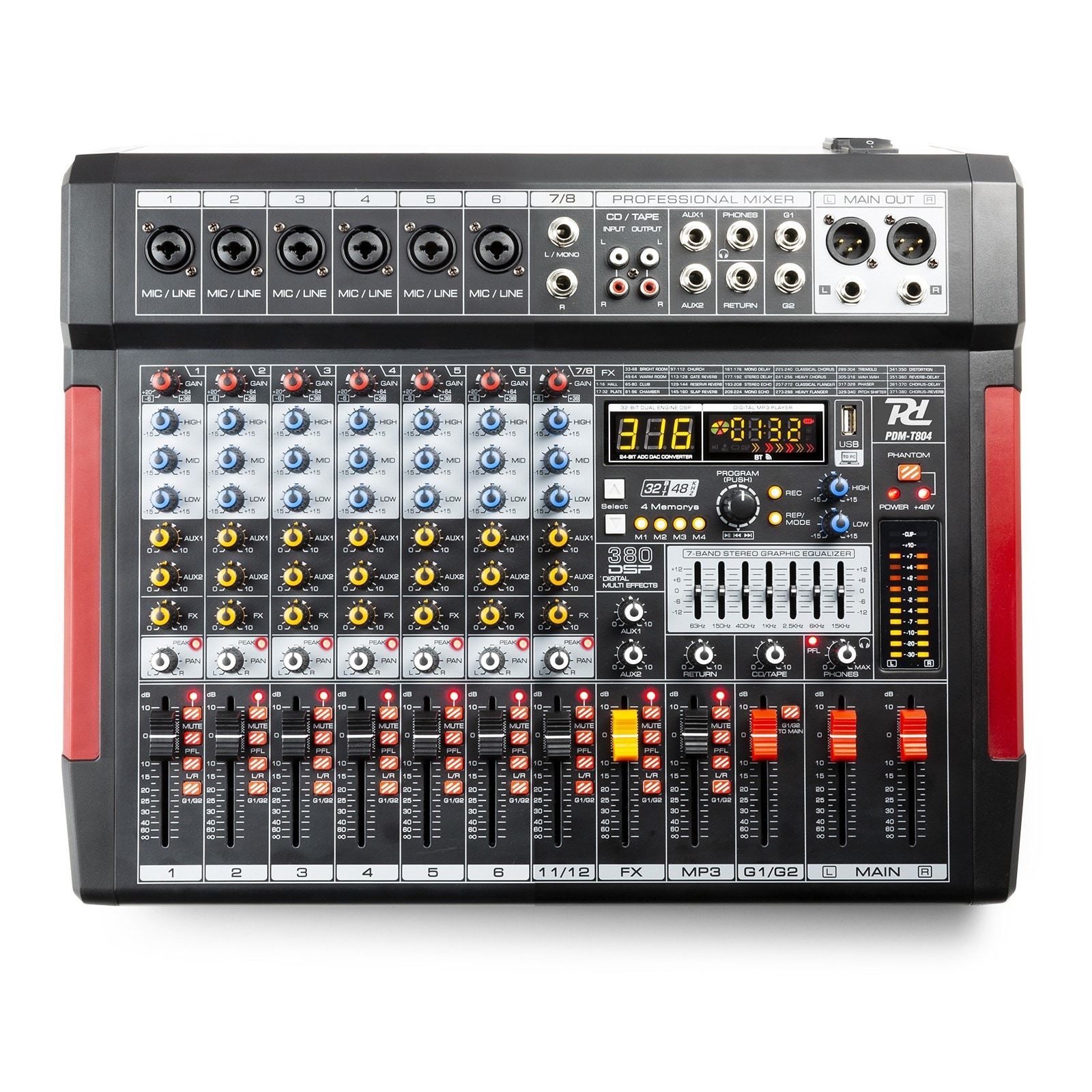 FYNDHÖRNAN: PDM-T804 StageMixer 8-Ch DSP/MP3