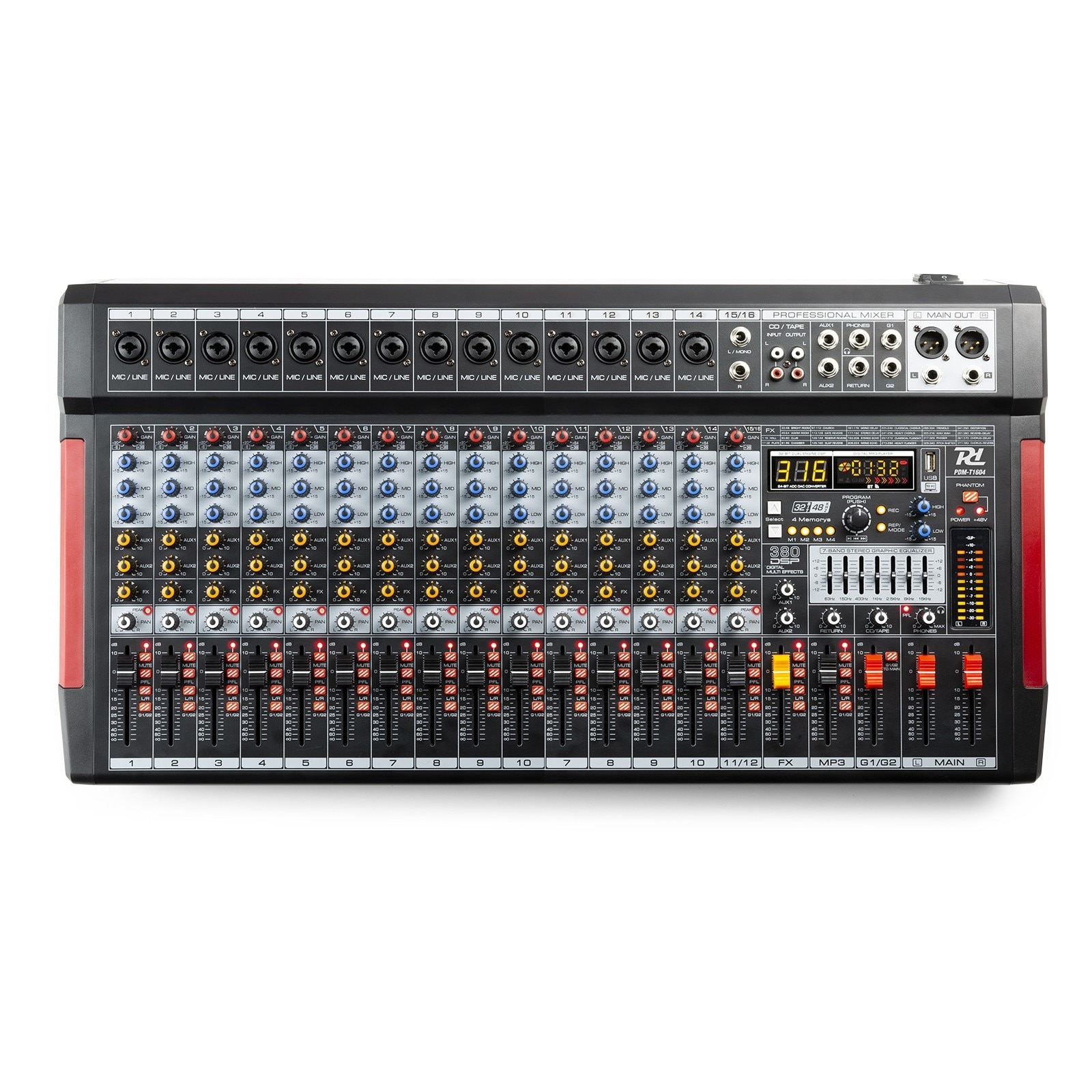 PDM-T1604 Stage Mixer 16ch DSP/MP3