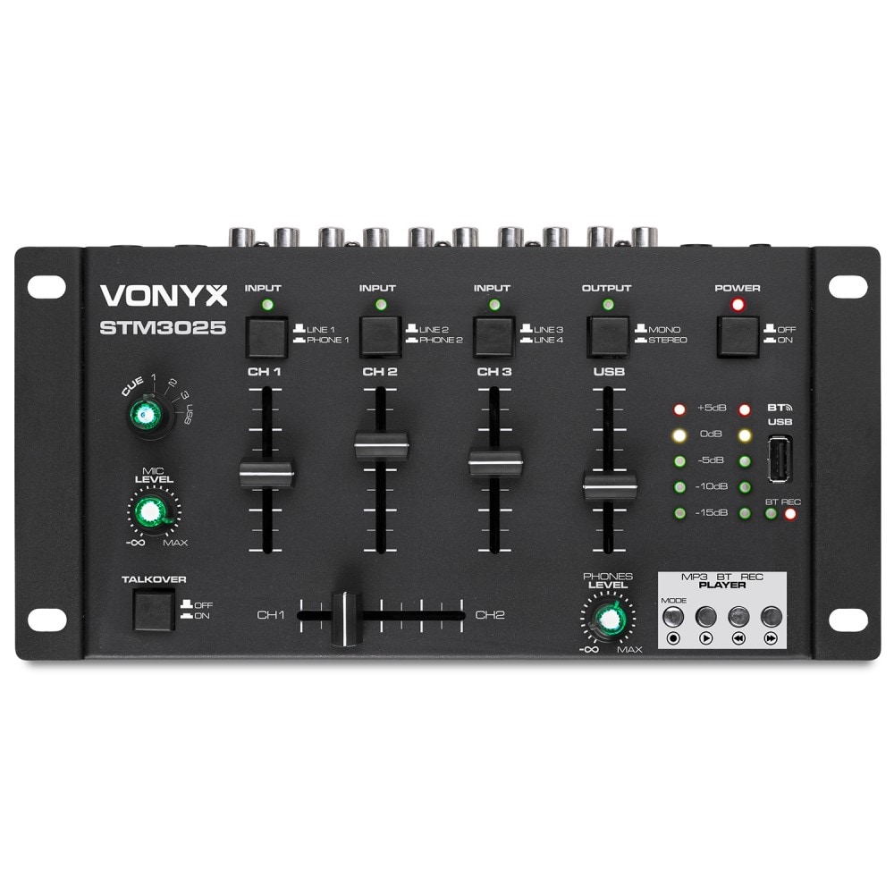 Vonyx STM3025B, 4ch. Mixer/USB MP3 BT