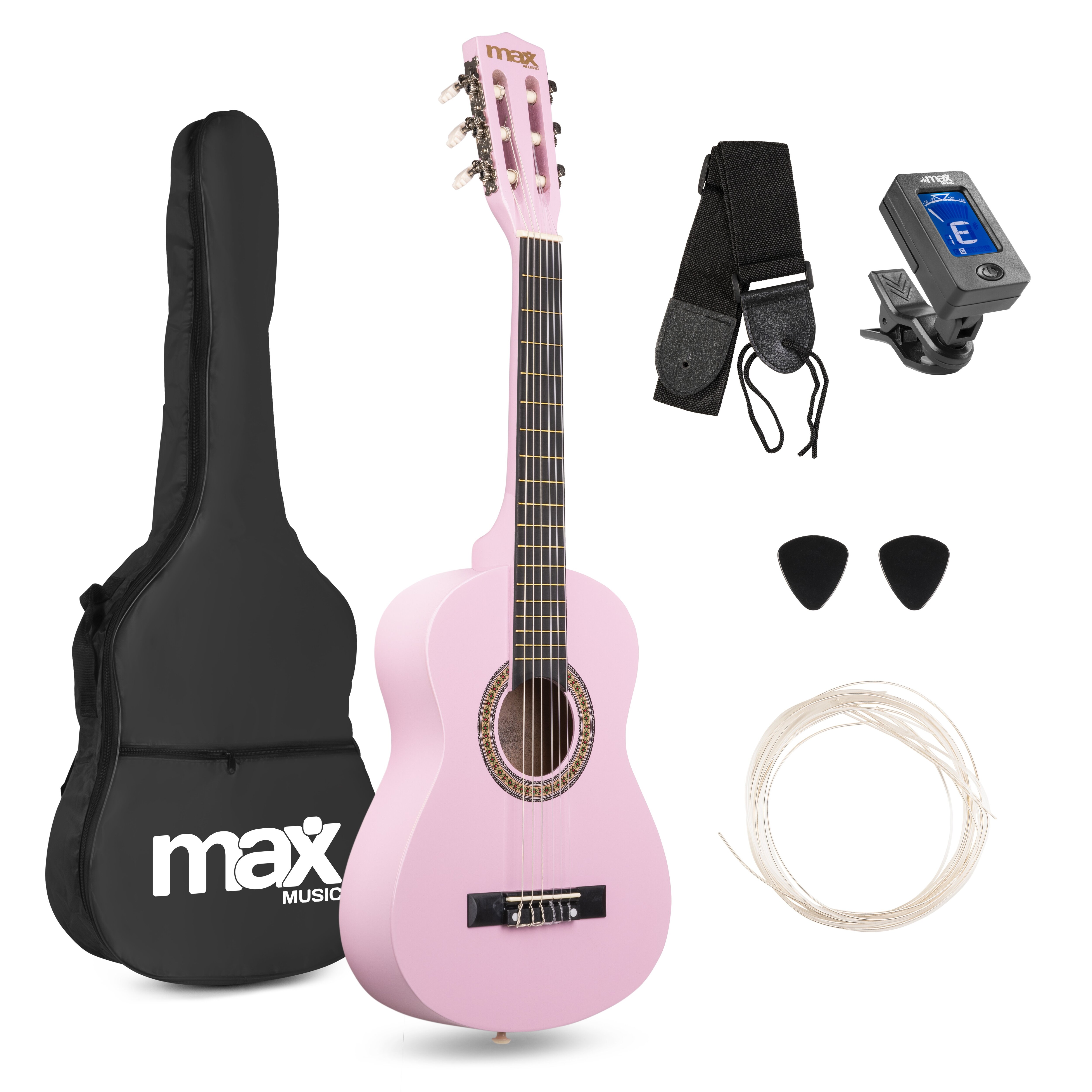 Max SoloArt Junior 1/4 Klassisk Gitarrpaket – Rosa