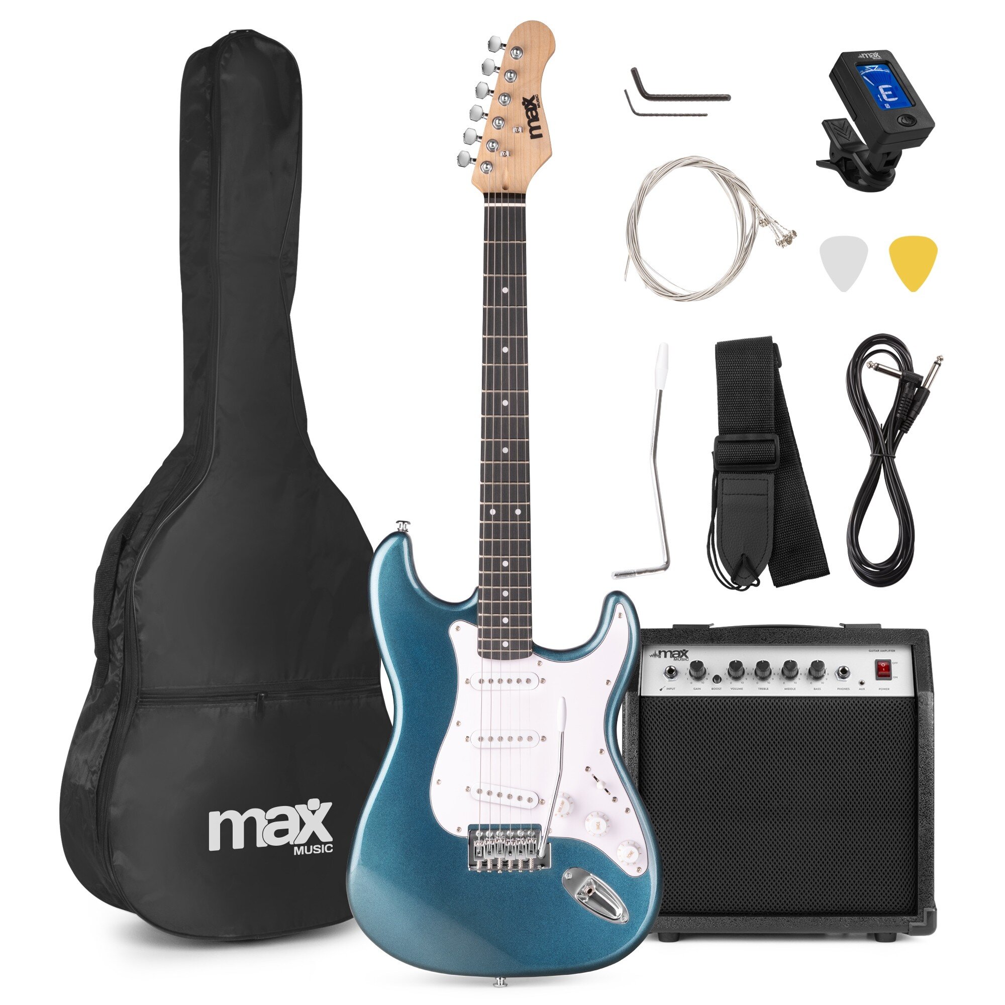 MAXMusic GigKit Elektrisk gitarrset, Petrol