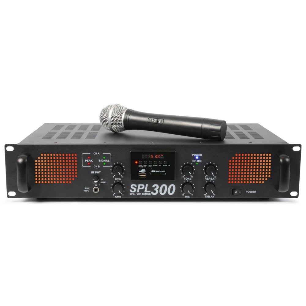 SPL 300VHF MP3 Ampl.LED+EQ BLK