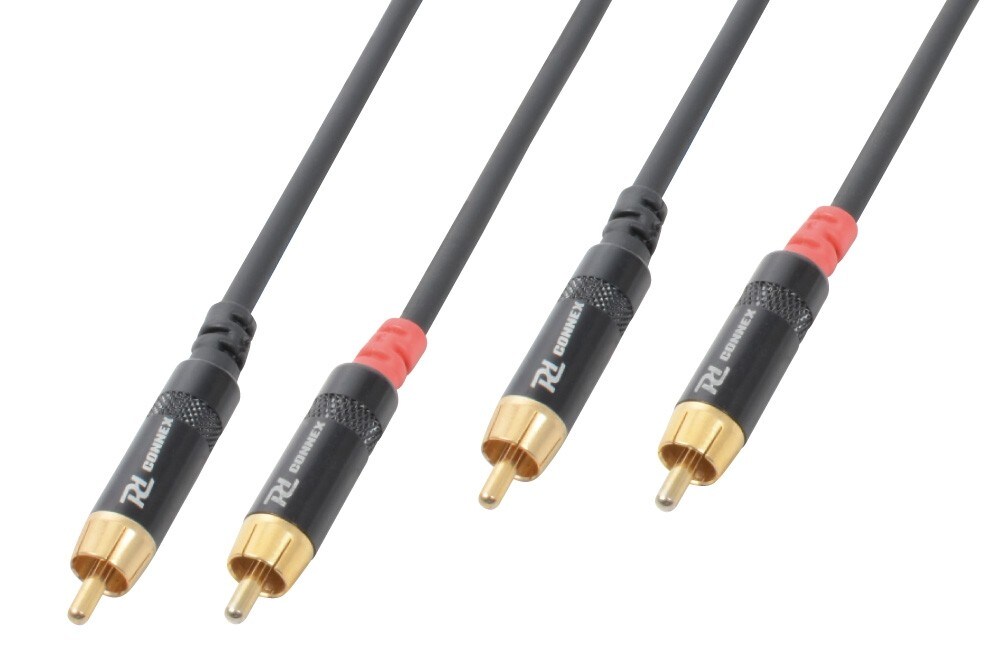 RCA-kabel 2x RCA-hane - 2x RCA-hane - 1m