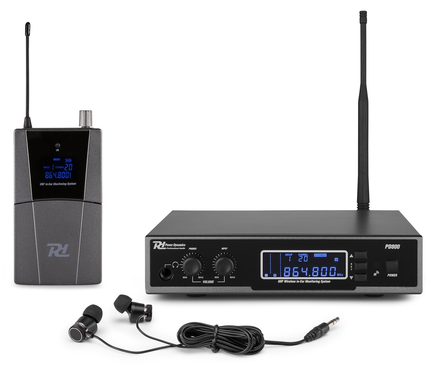 Power Dynamics PD800 InEar monitor system UHF