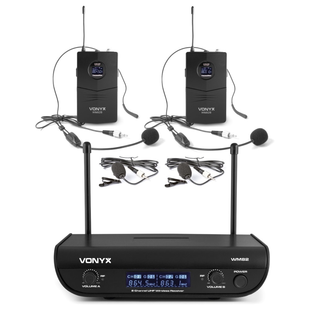 Vonyx WM82B Mikrofon UHF digital 2ch BP