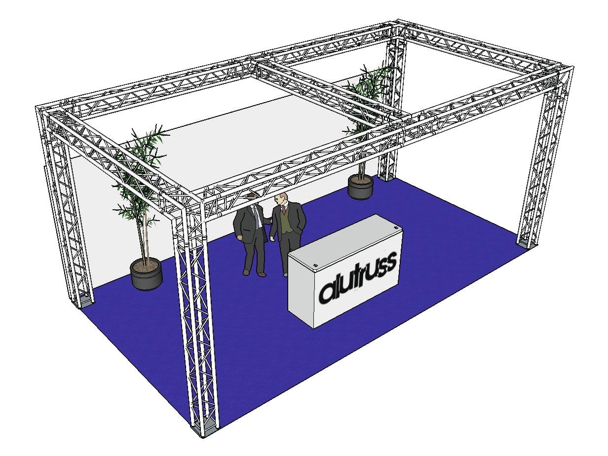 ALUTRUSS Truss set QUADLOCK 6082 rectangle 7.71x4x3.5m (WxDxH)