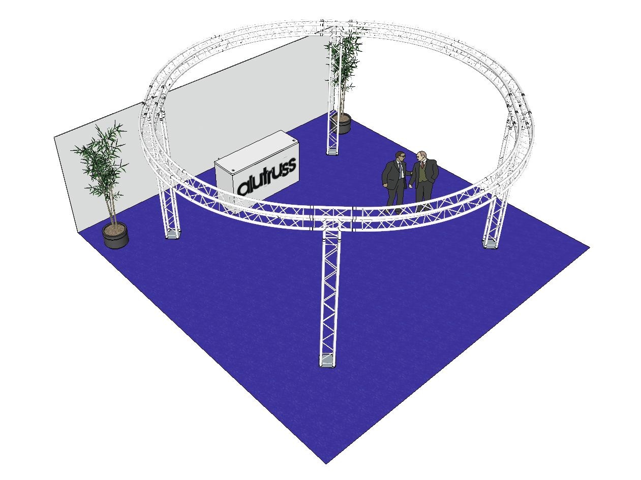 ALUTRUSS Truss set QUADLOCK 6082 circle 6.6x3.5m