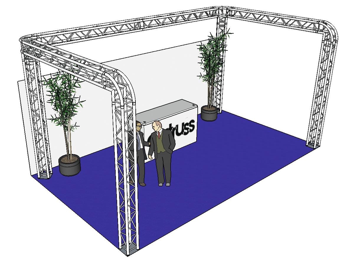 ALUTRUSS Truss set QUADLOCK 6082R U-Figure 7x4x3.5m (WxDxH)