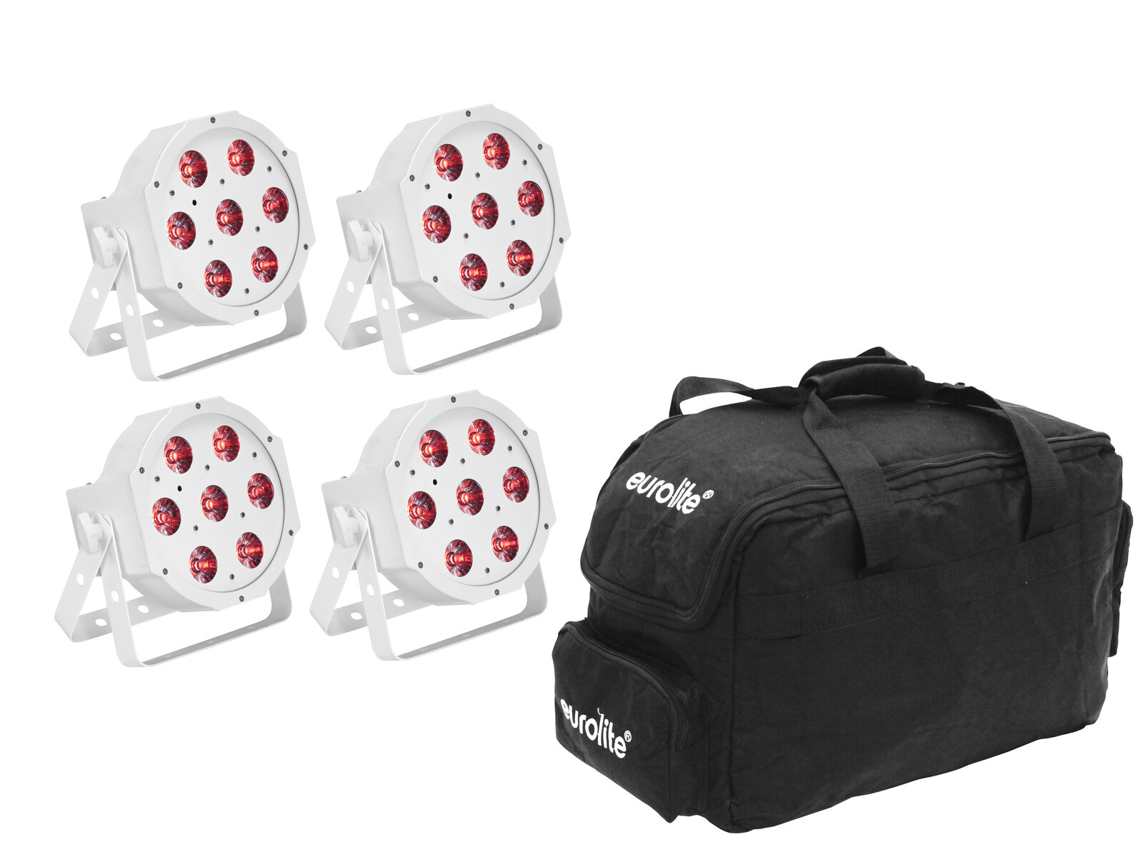 EUROLITE Set 5x LED SLS-7 HCL Spot white + Soft Bag