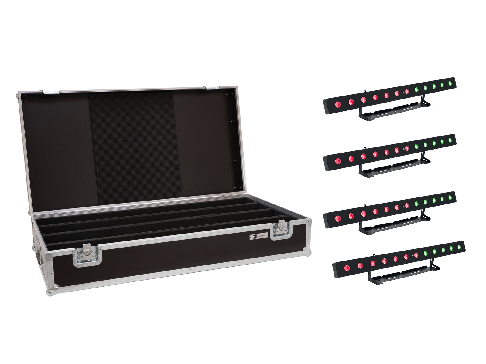 EUROLITE Set 4x LED PIX-12 HCL Bar + Case