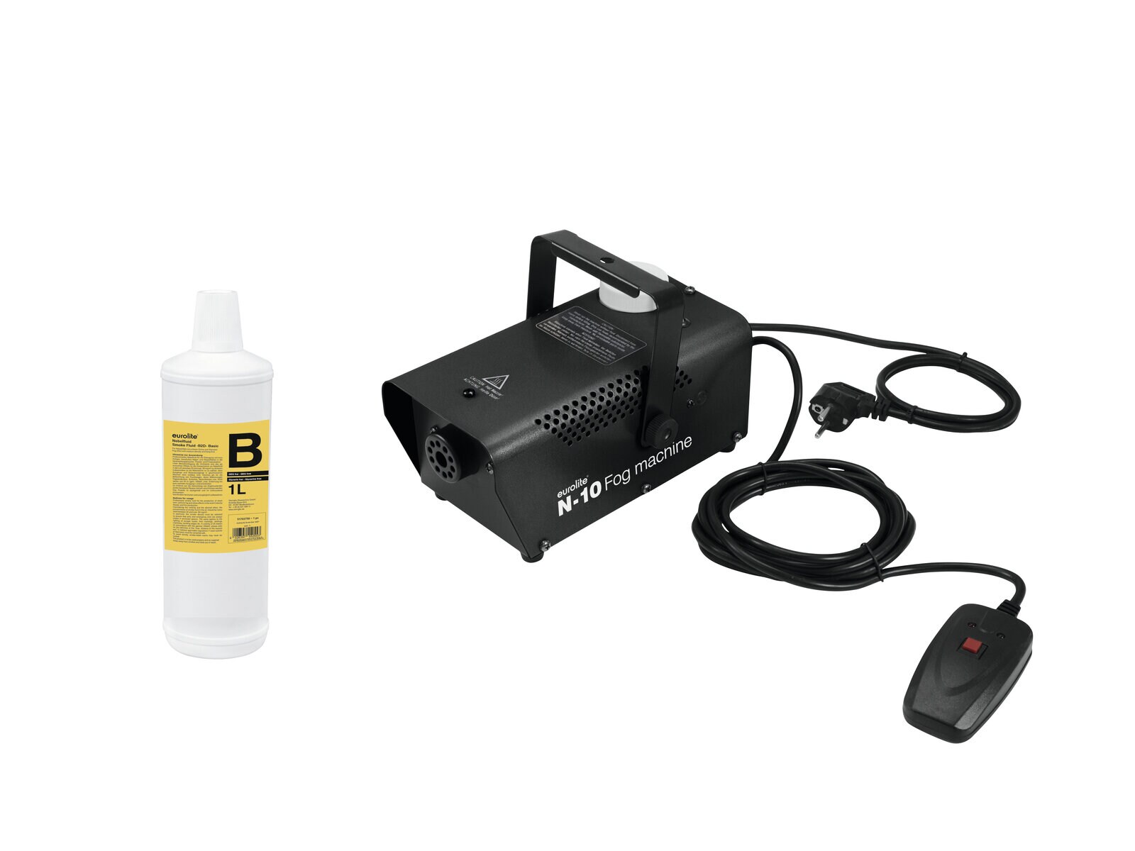 EUROLITE Set N-10 black + B2D Basic smoke fluid 1l