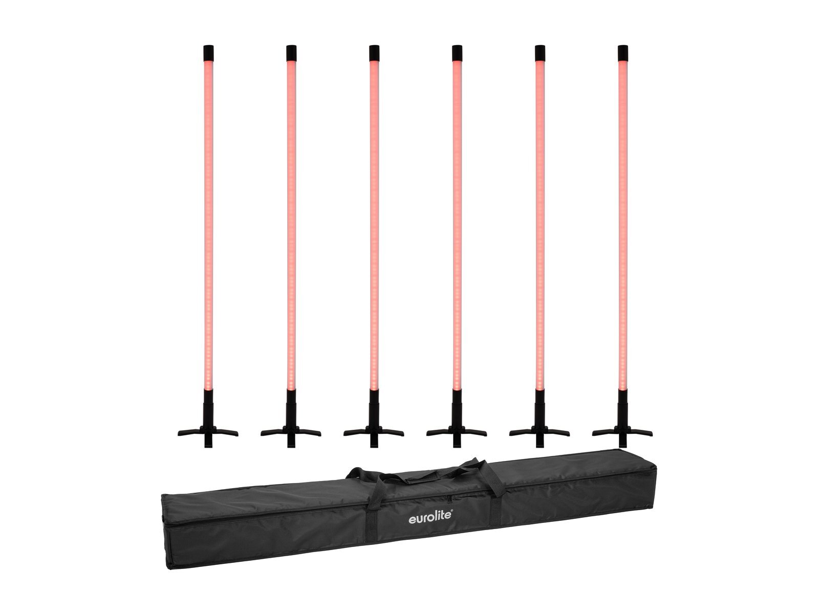 EUROLITE Set 6x LED Neon Stick 134cm RGB + Soft bag