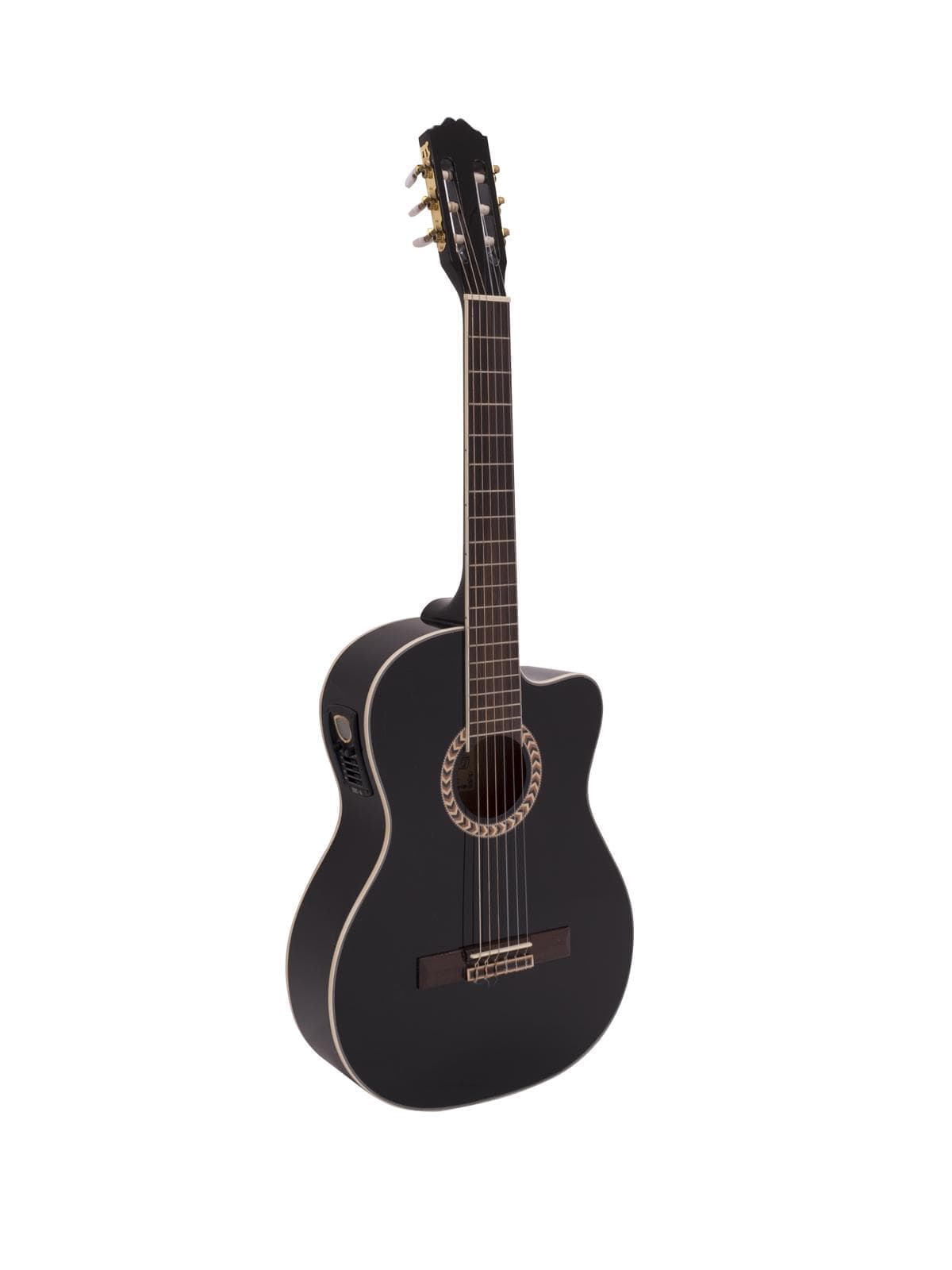 DIMAVERY CN-600E Klassisk gitarr cutaway, svart