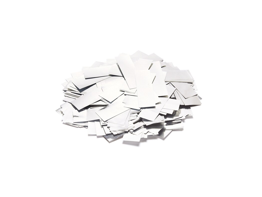 TCM FX Metallic Confetti rectangular 55x18mm, white, 1kg