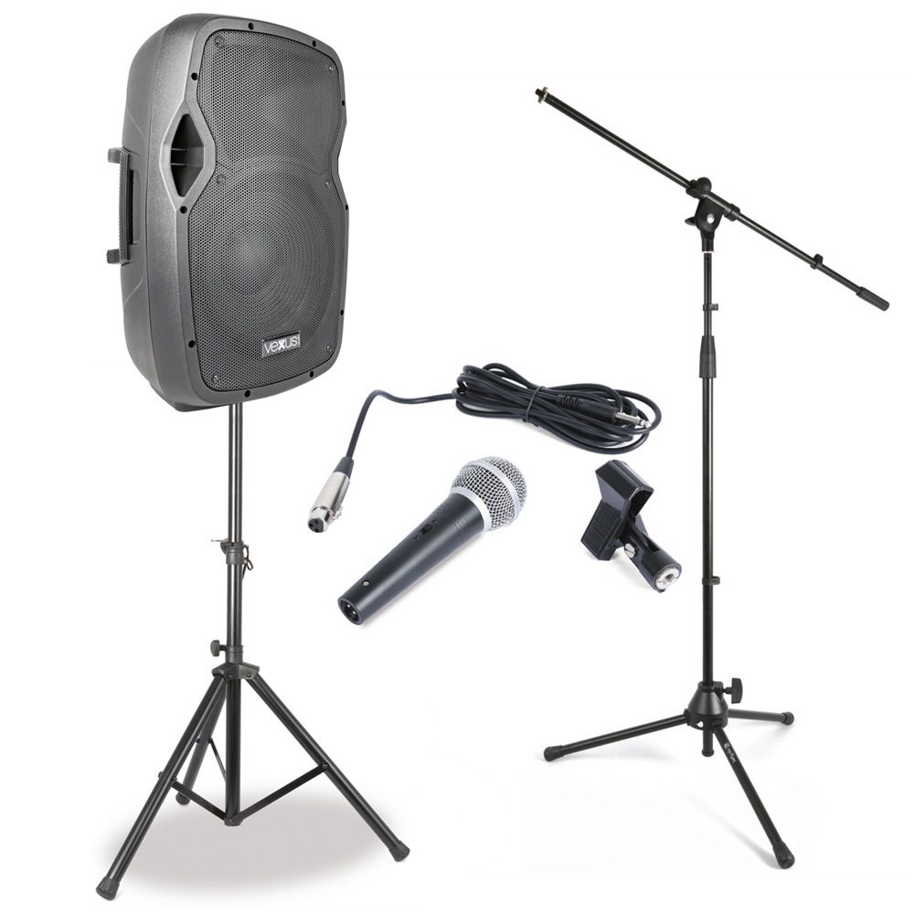 Singer/Songwriter paket med högtalare, stativ och mikrofonset