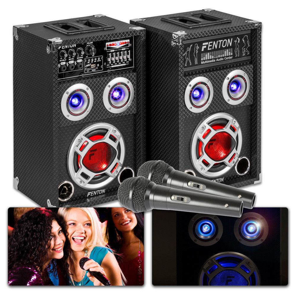 Fenton KA-06 Karaoke Set med 2 mikrofoner, eko och Bluetooth