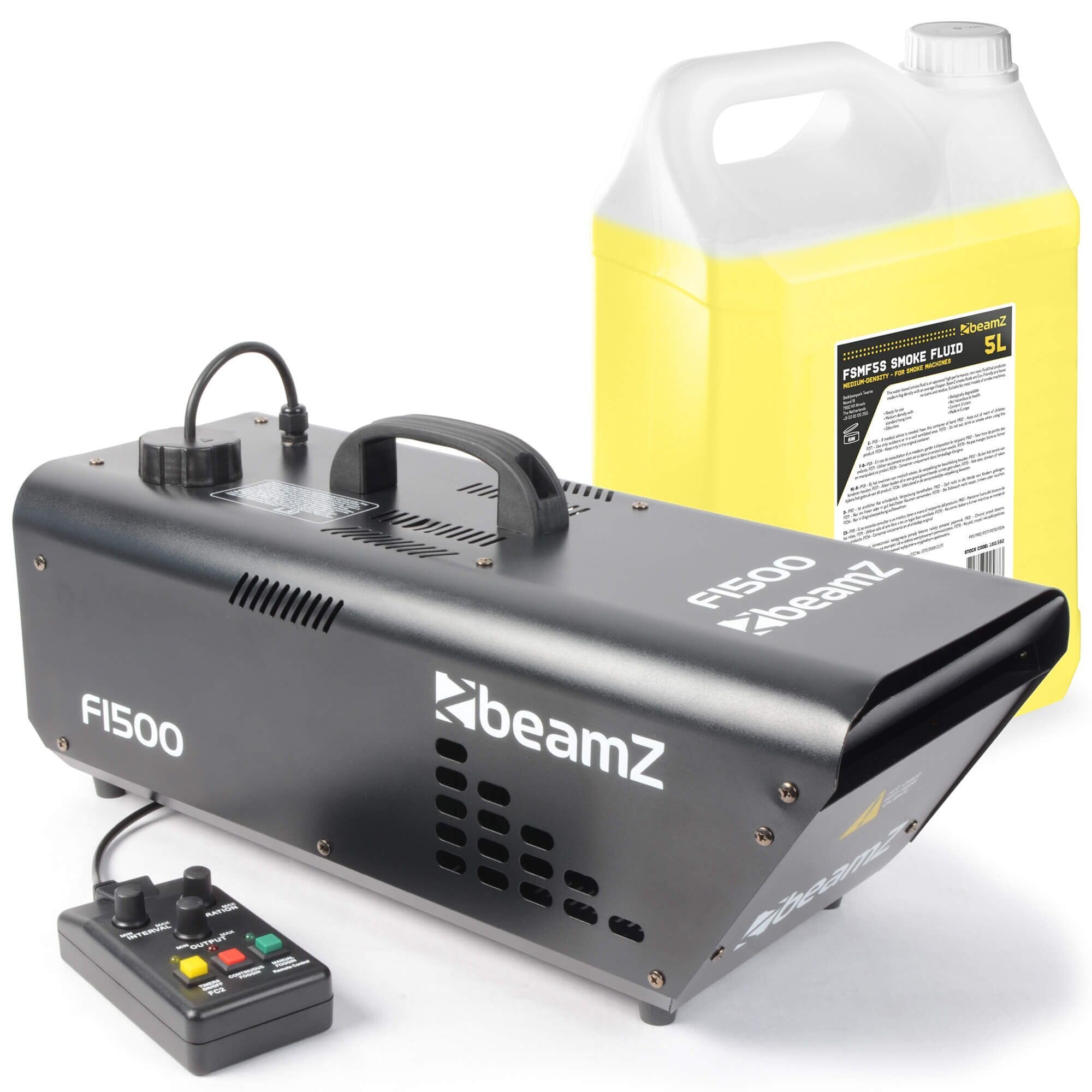 BeamZ F1500 fazer rökmaskin 1500W inklusive 5 liter rökvätska