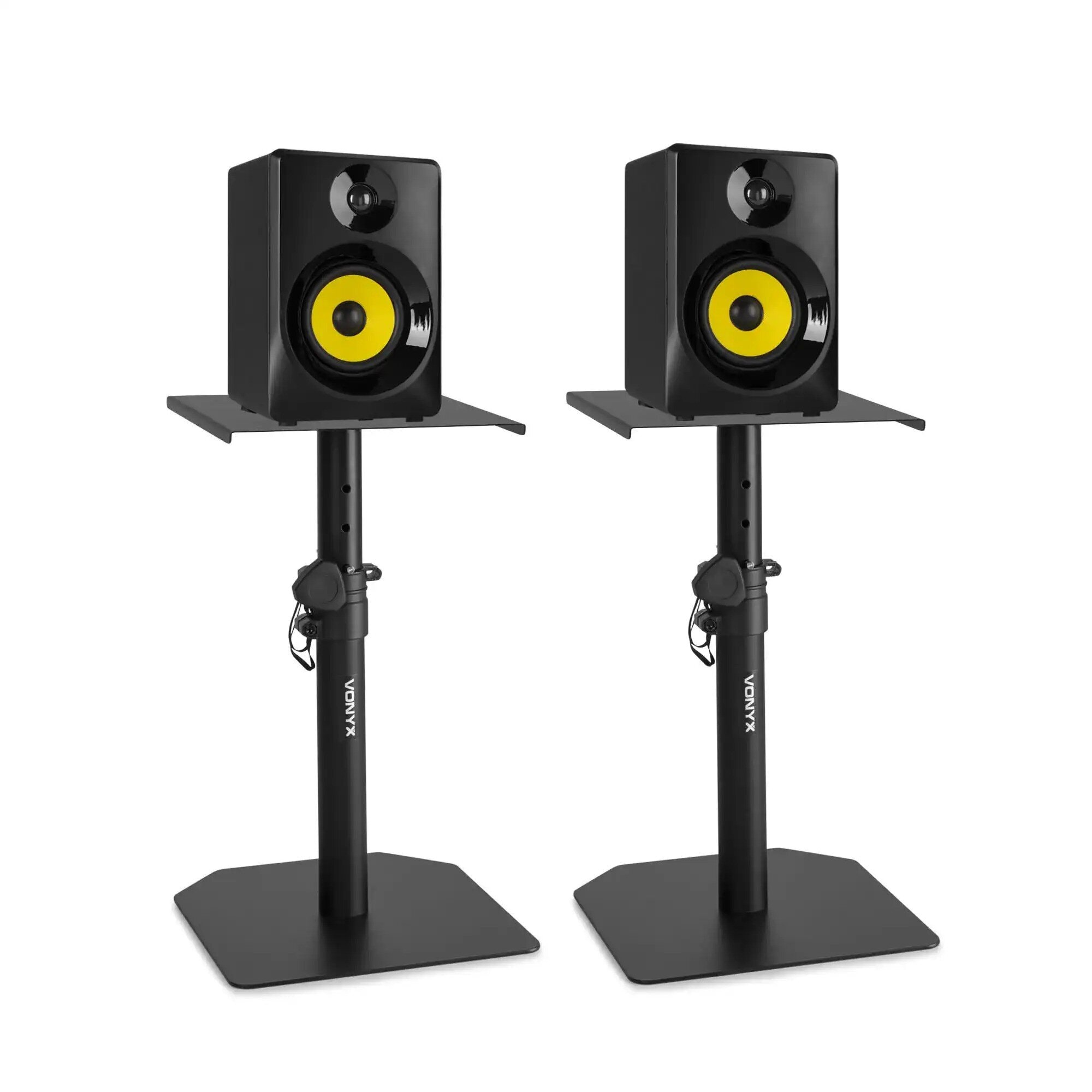 Set med aktiva studiomonitorer med stativ för hemmastudio SMN30B 60W - Svart