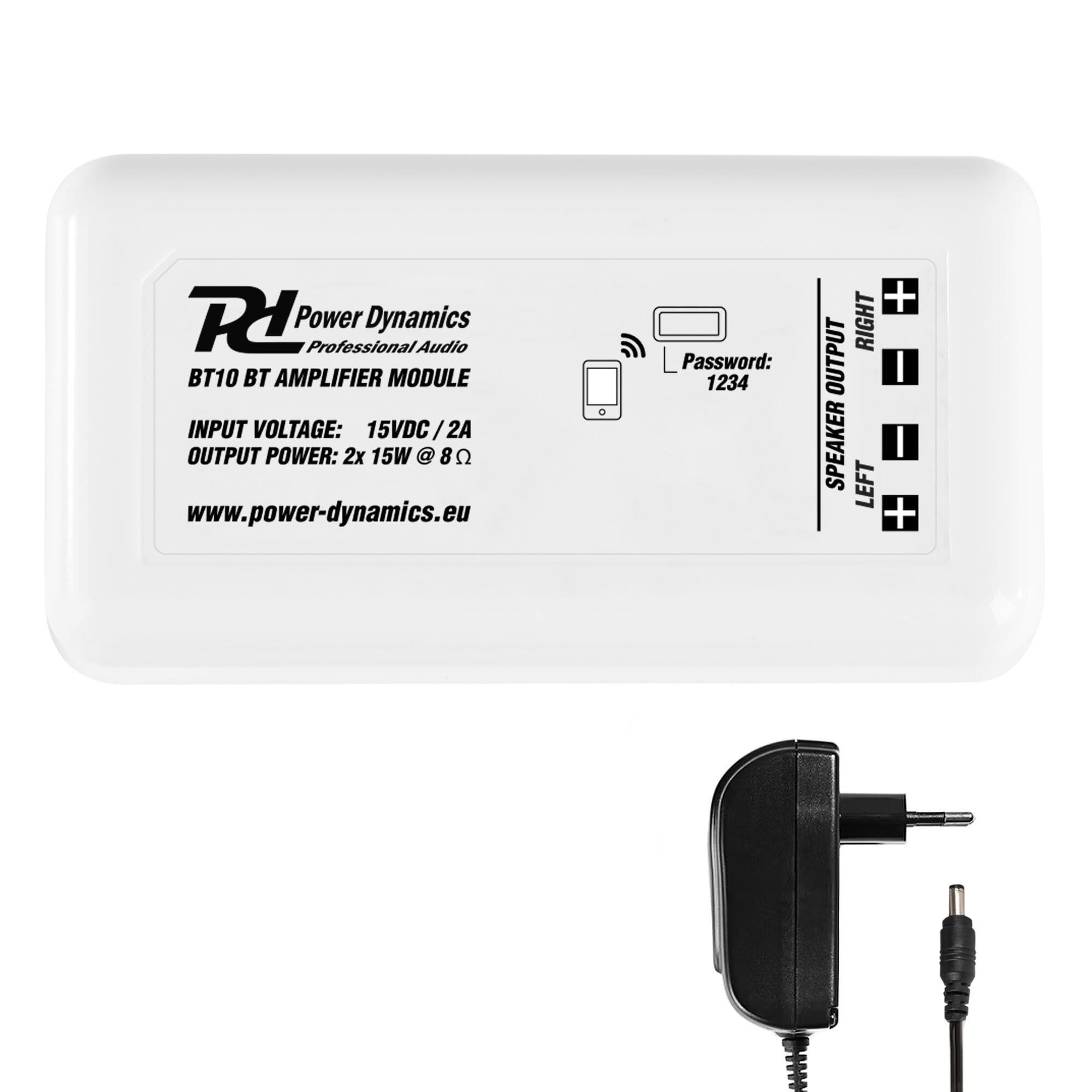 Power Dynamics BT10 BT Förstärkar modul, BT, 2 x15W