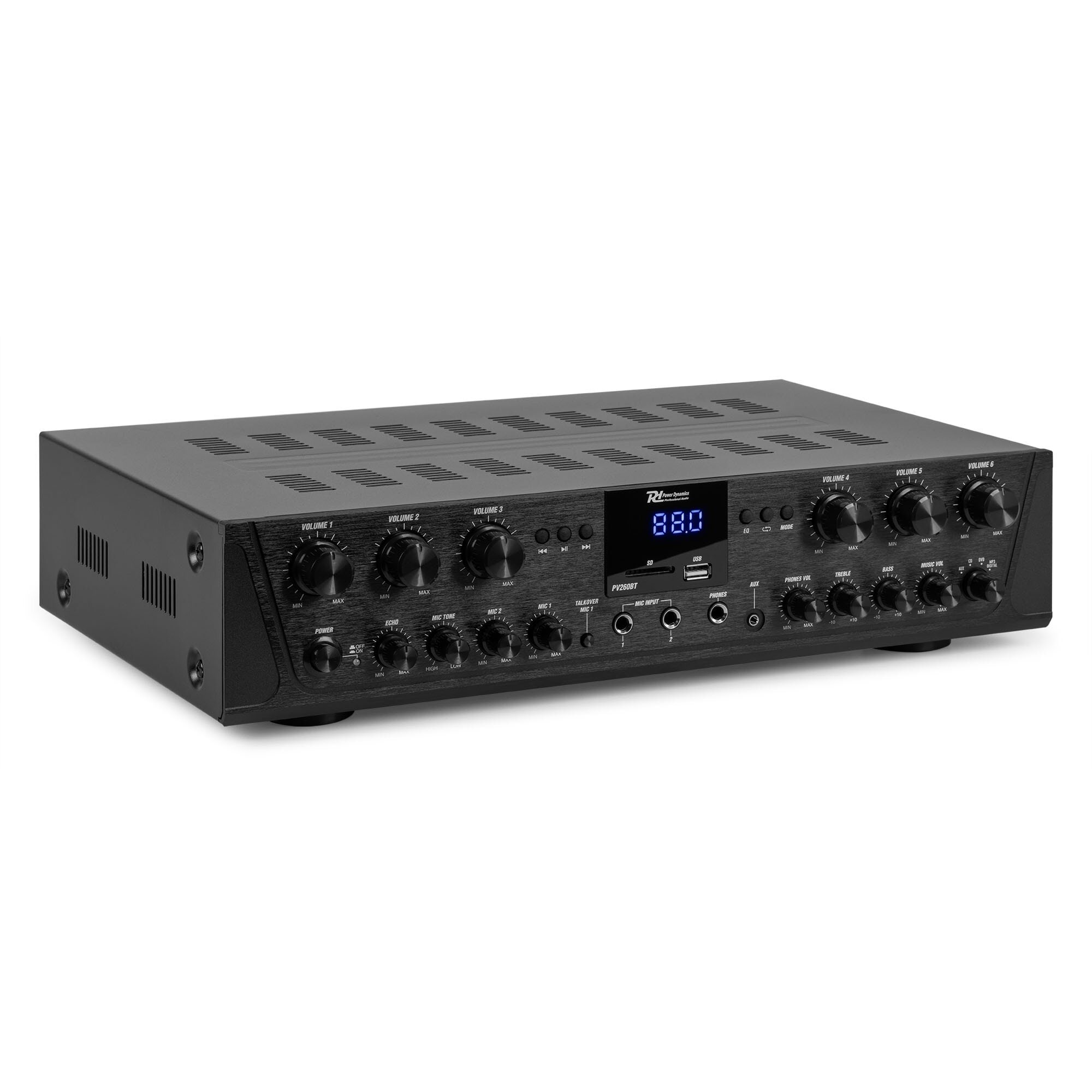 PV260BT 6 zon Förstärkare 600W Peak Effekt BT, Radio, 6 Zon