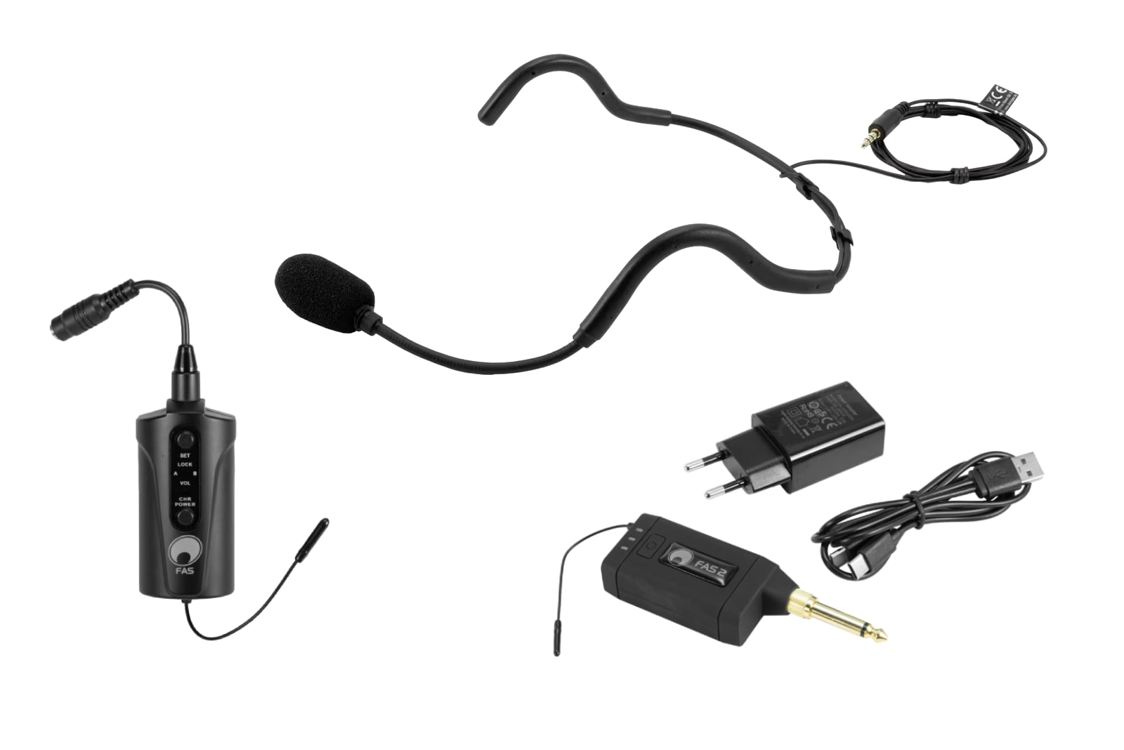 OMNITRONIC FAS Headset system med bodypak & mottagare