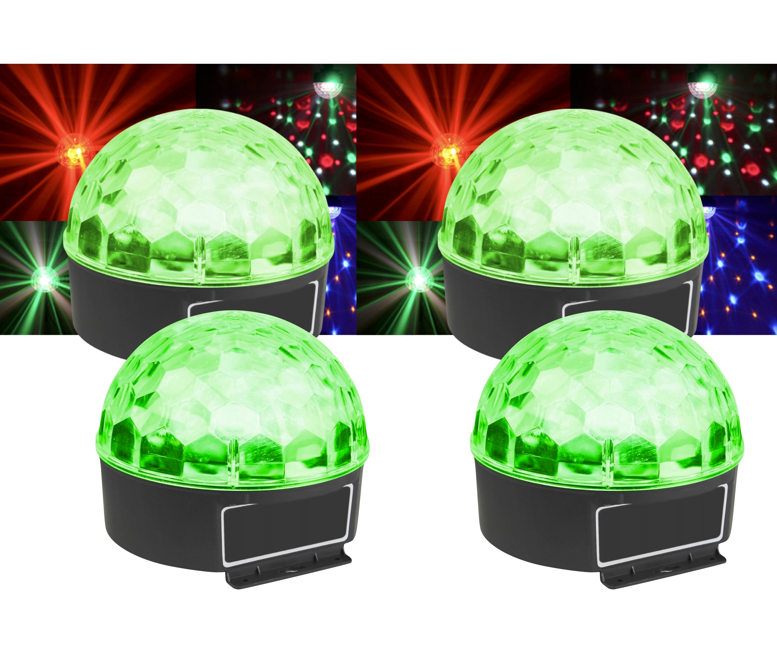4-PACK MAX Magic Jelly DJ Ball discolampa Ljudstyrd, 6x1W