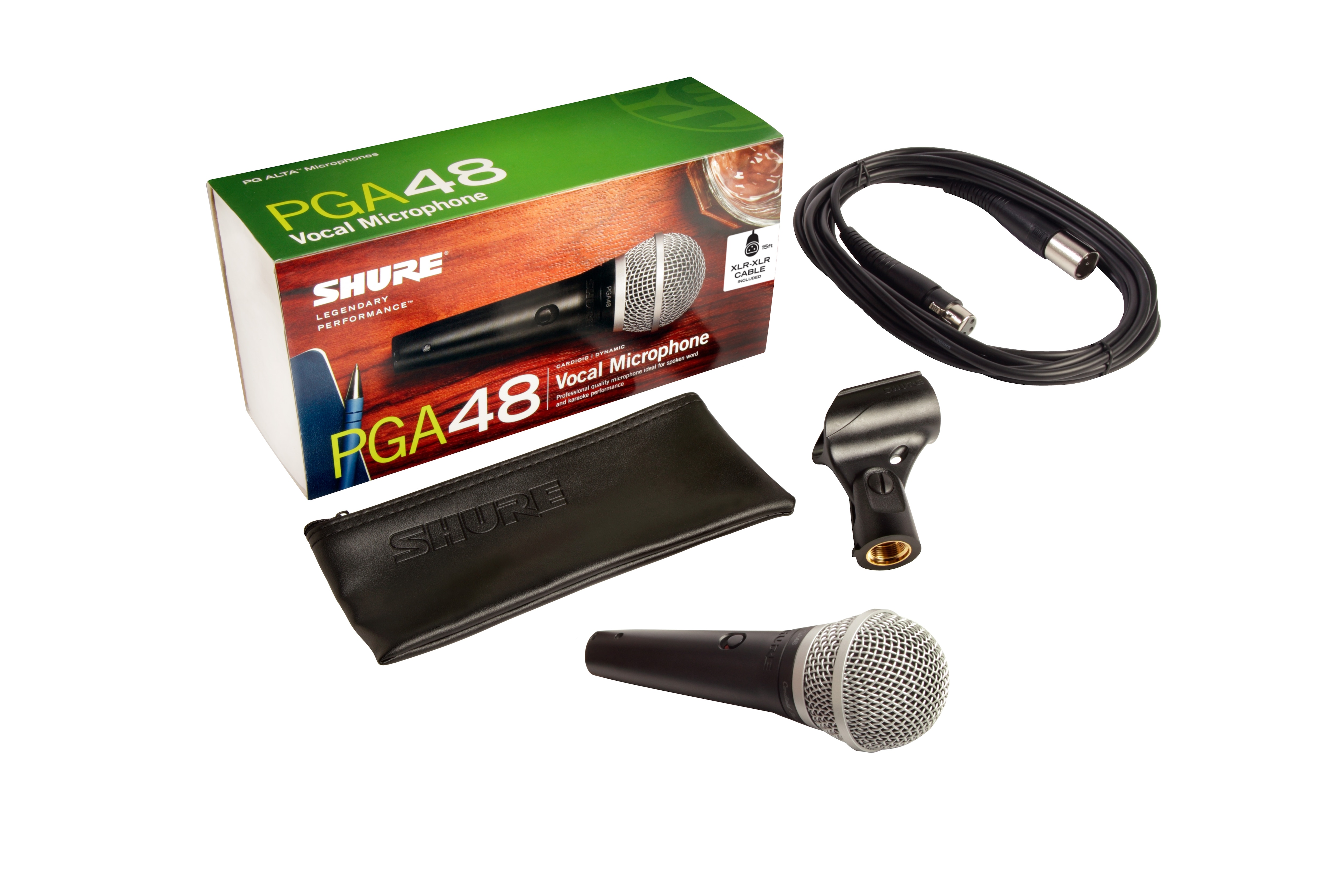 Shure PGA48 med mikrofonkabel XLR-XLR