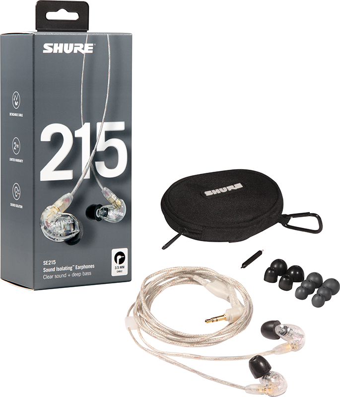 Shure SE215 PRO Earphones EAC64 - CLEAR