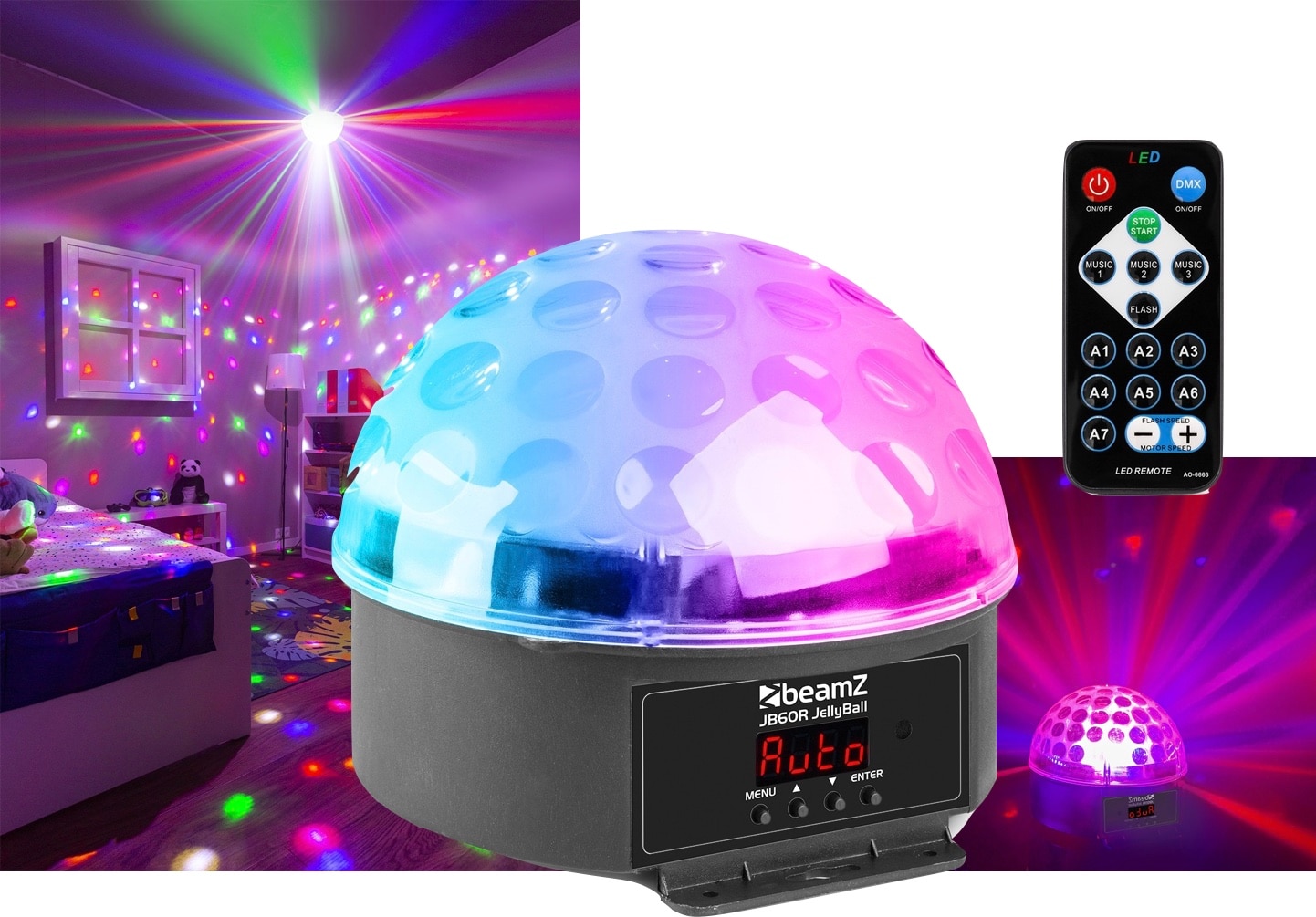 JB60R JELLY BALL DMX Led 6 färger