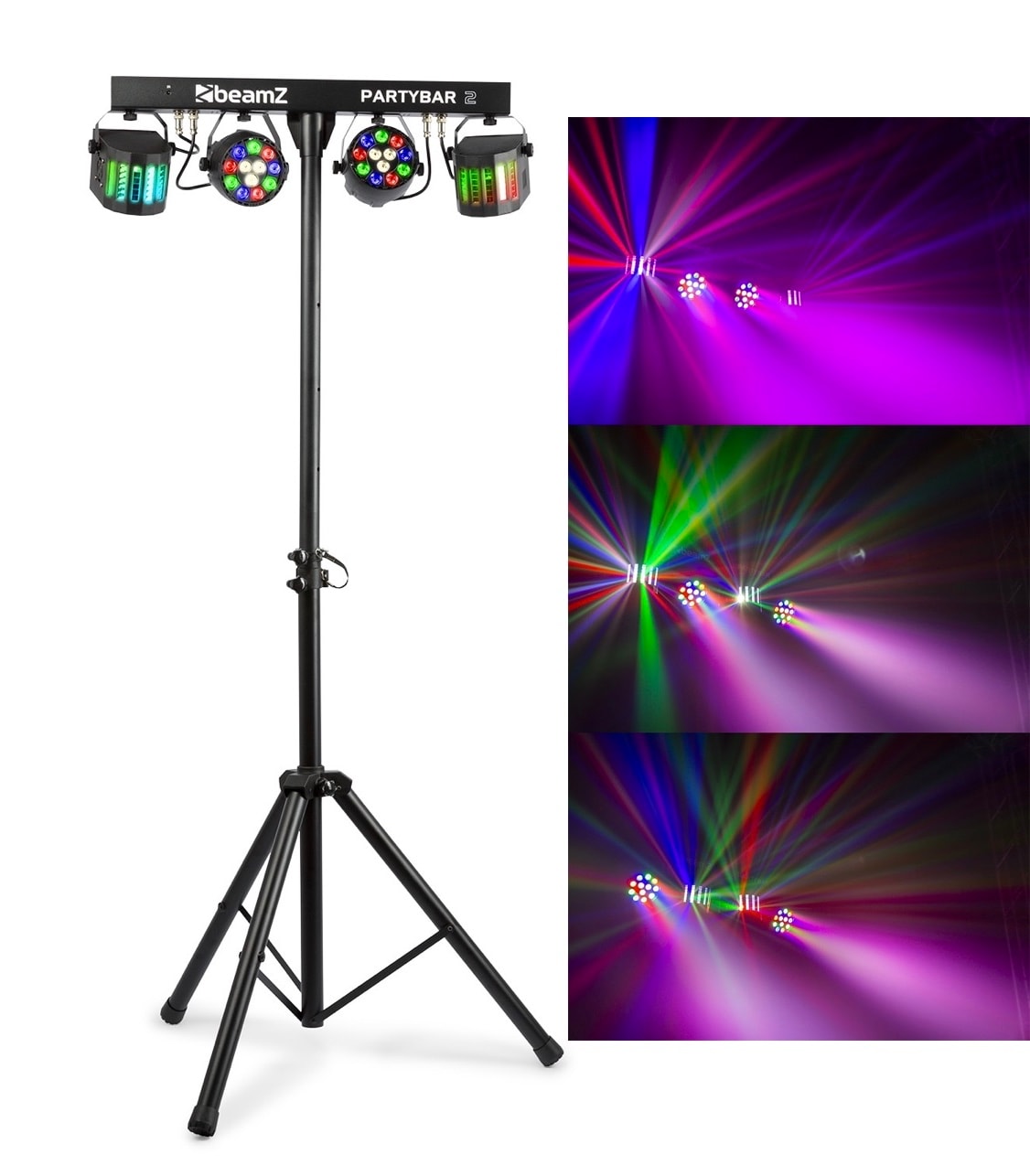 Beamz PartyBar2 2PAR 12x1W RGBW 2 derby R